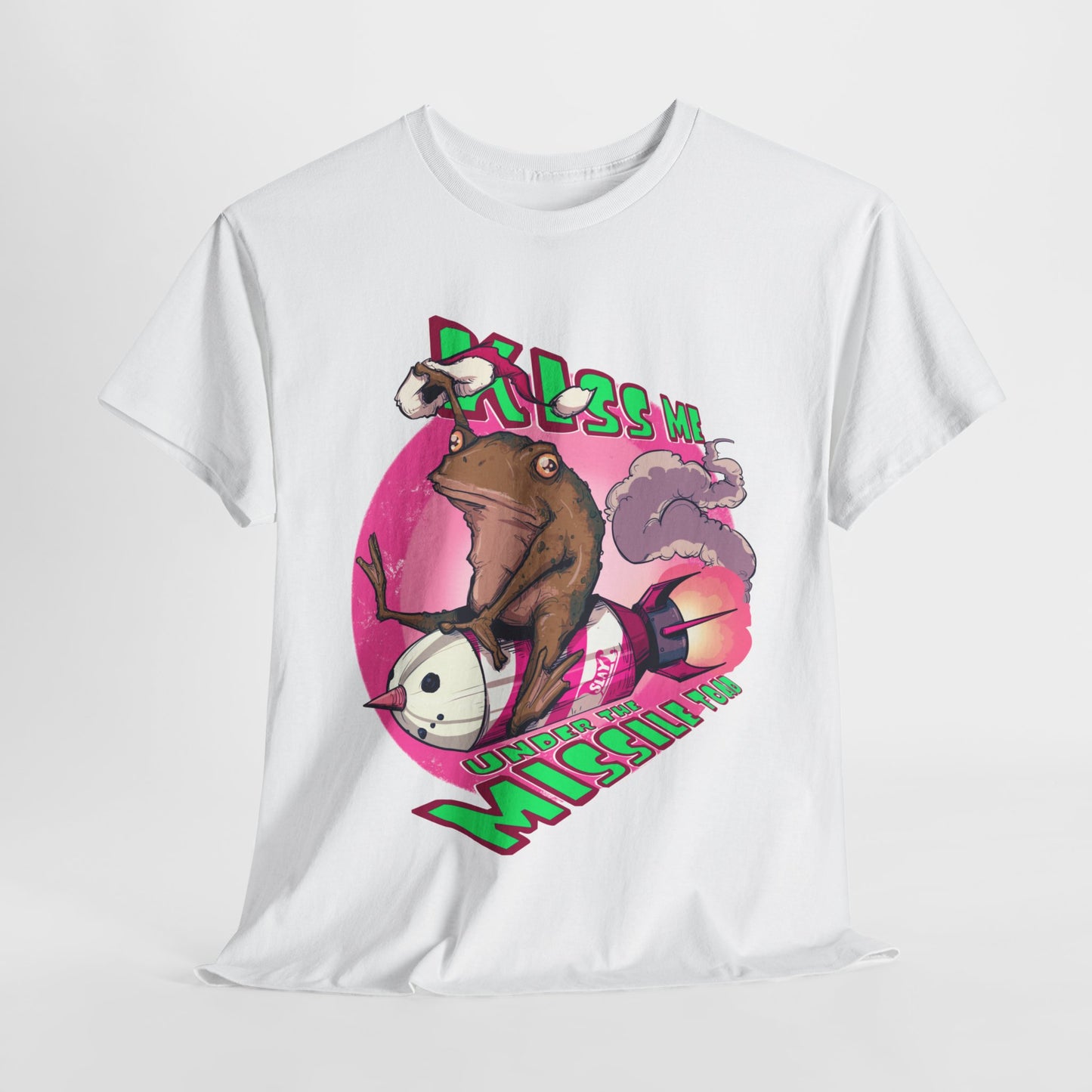 Kiss Me Under The Missile Toad Unisex Heavy Cotton Tee