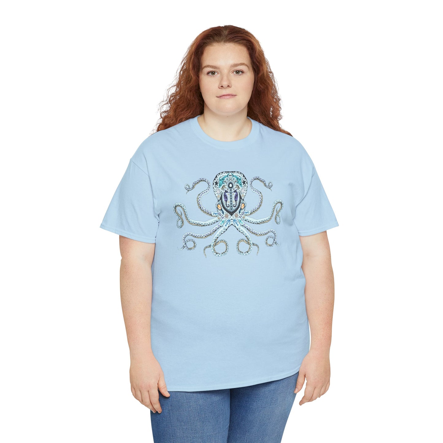 Octopus Sugar Skull Unisex Heavy Cotton Tee