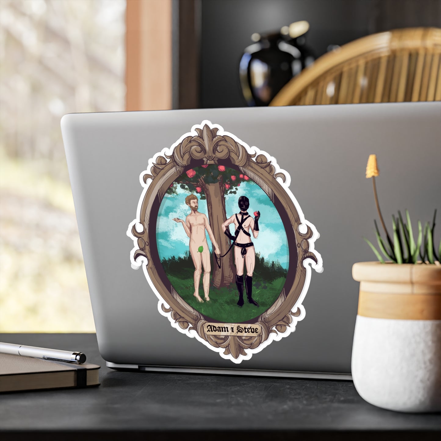 Adam & Steve Kiss-Cut Vinyl Decal