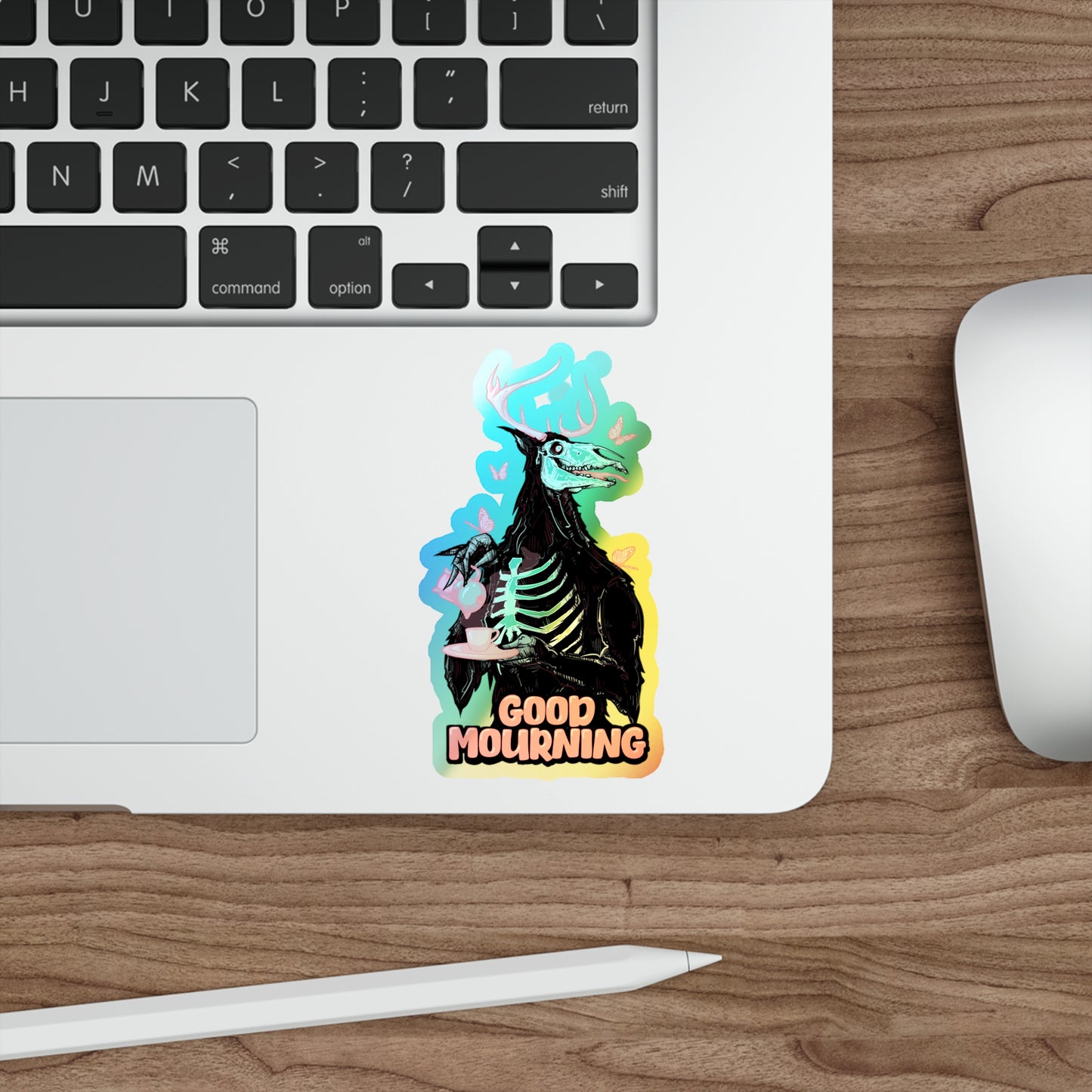 Good Mourning Holographic Die-cut Stickers