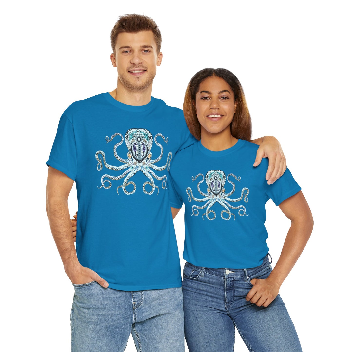 Octopus Sugar Skull Unisex Heavy Cotton Tee