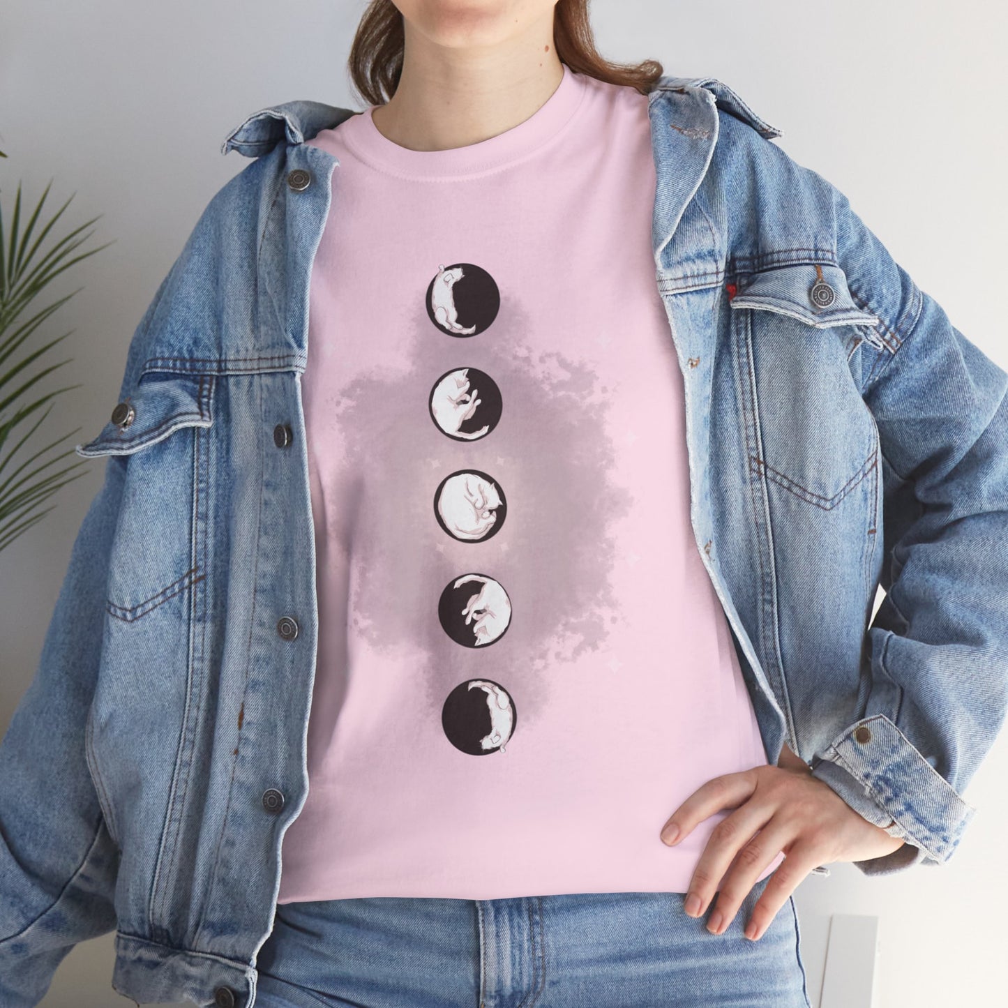 Cat Phases Unisex Heavy Cotton Tee