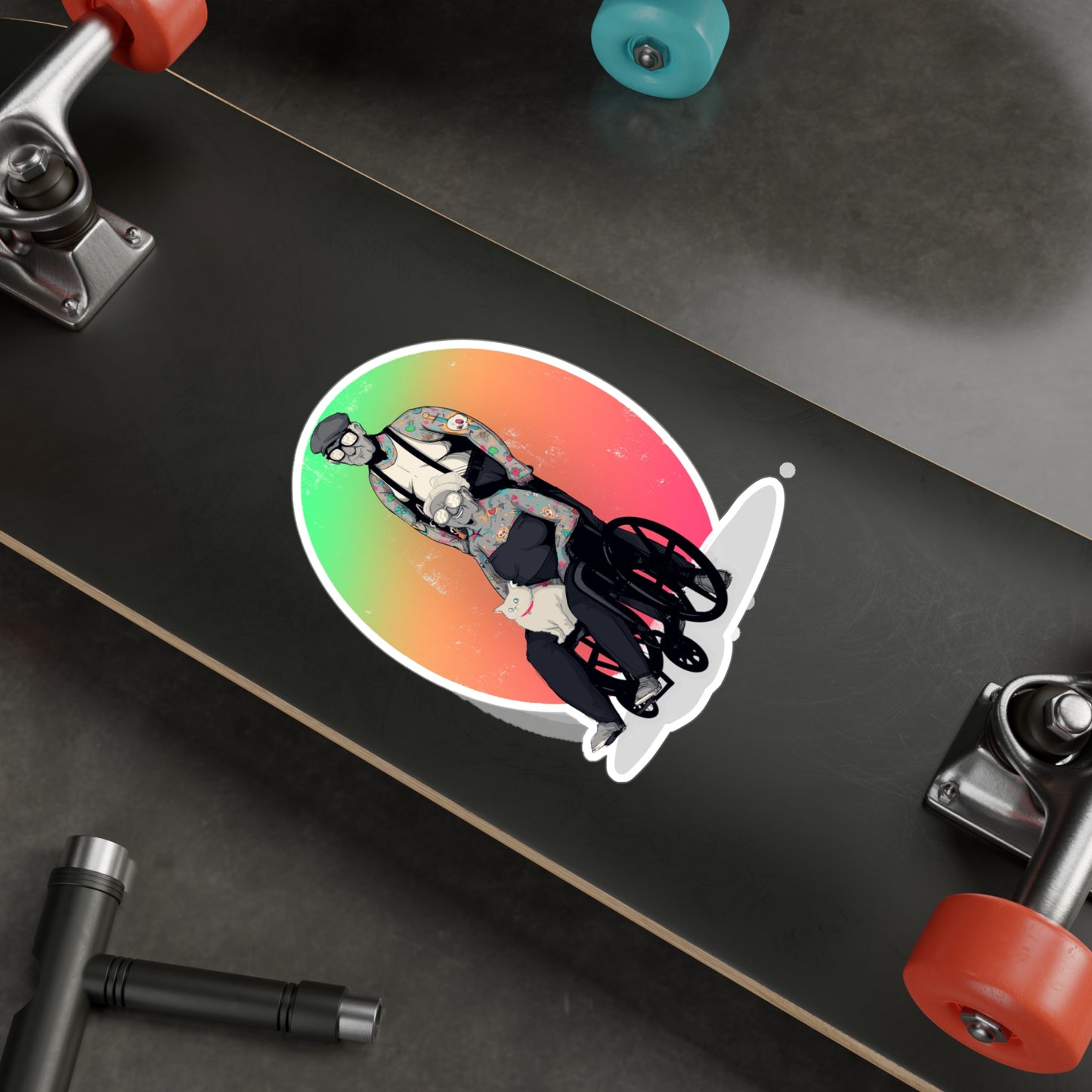 Inked & Elderly Kiss-Cut Vinyl Decal