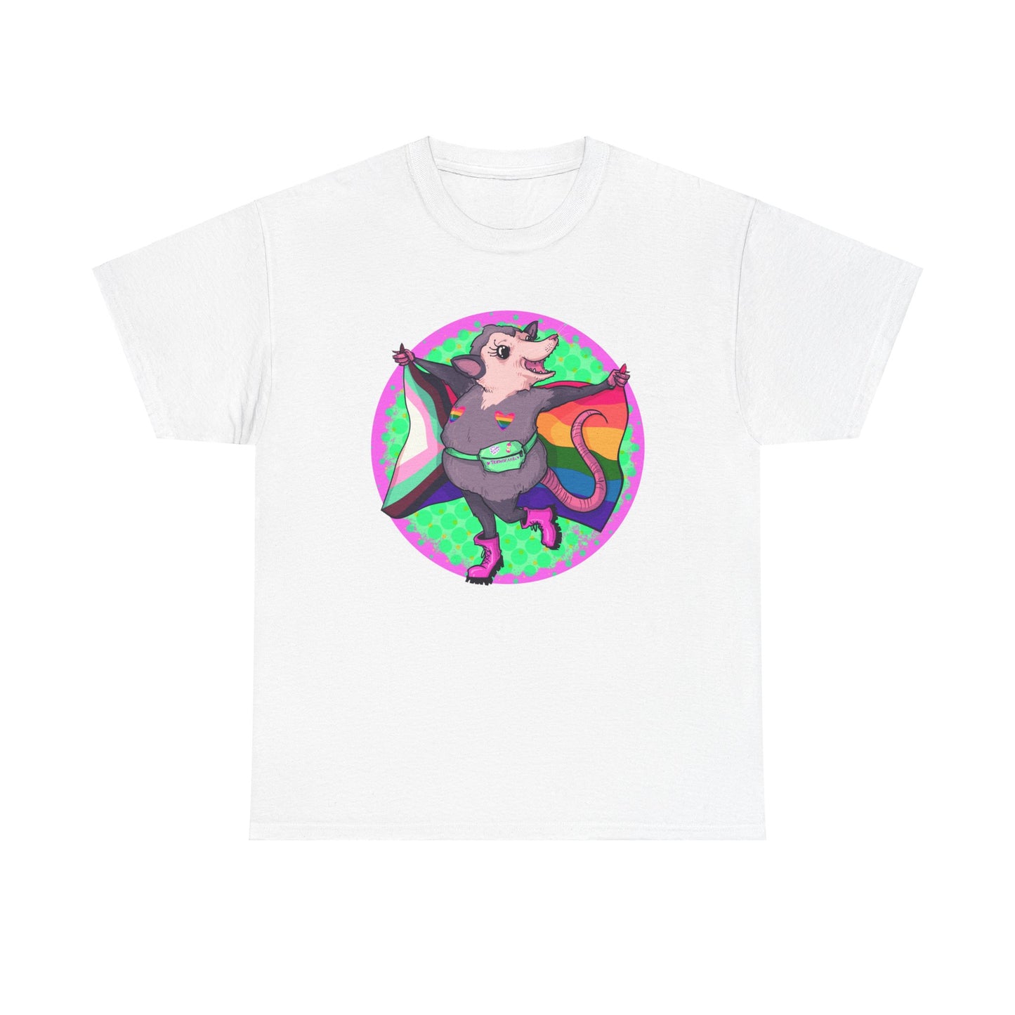 Pride Opossum Unisex Heavy Cotton Tee