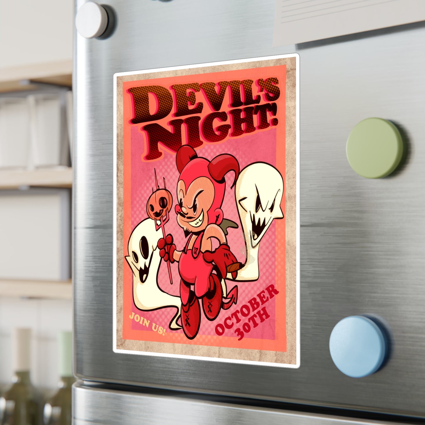 Devil's Night Kiss-Cut Vinyl Decal