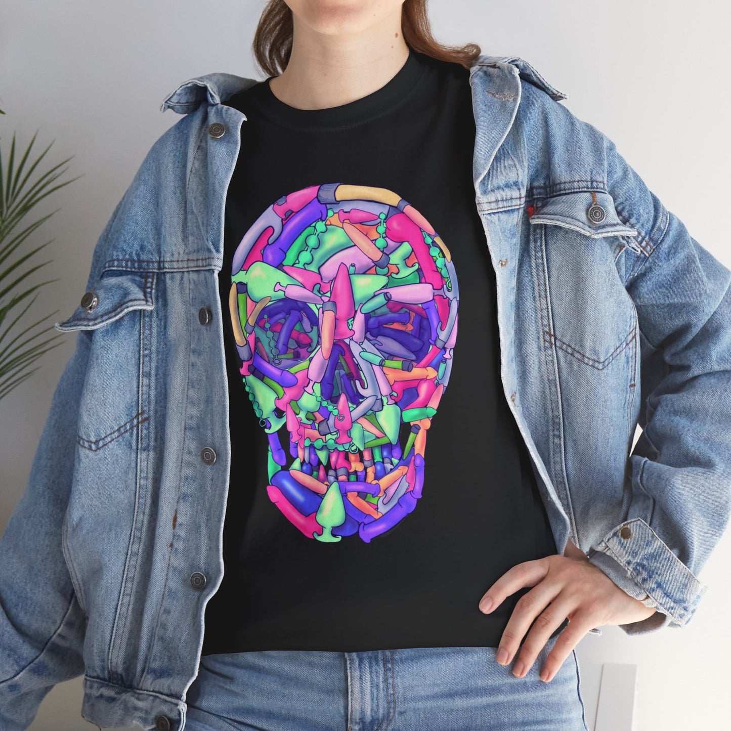 Sex Toy Skull Unisex Heavy Cotton Tee