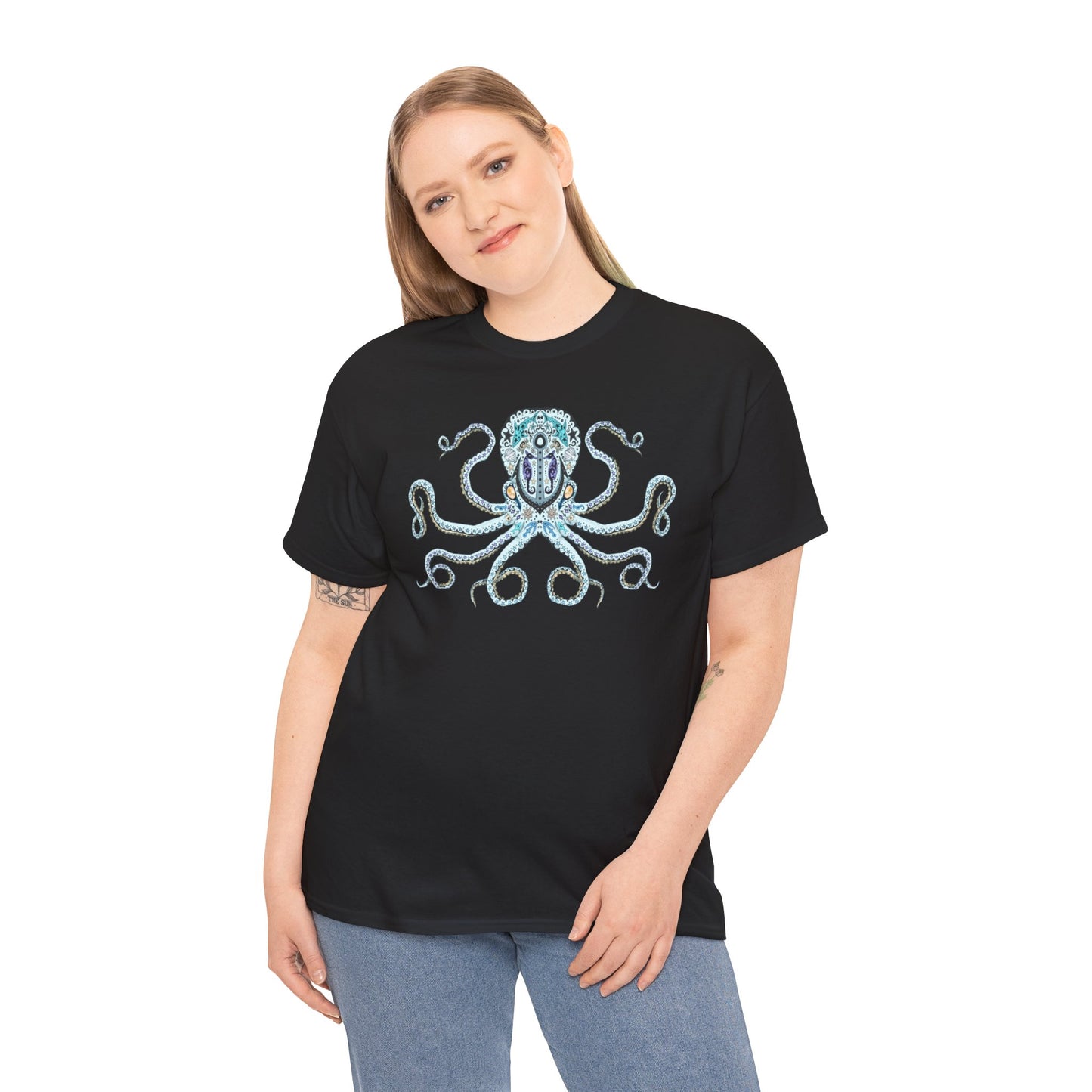 Octopus Sugar Skull Unisex Heavy Cotton Tee