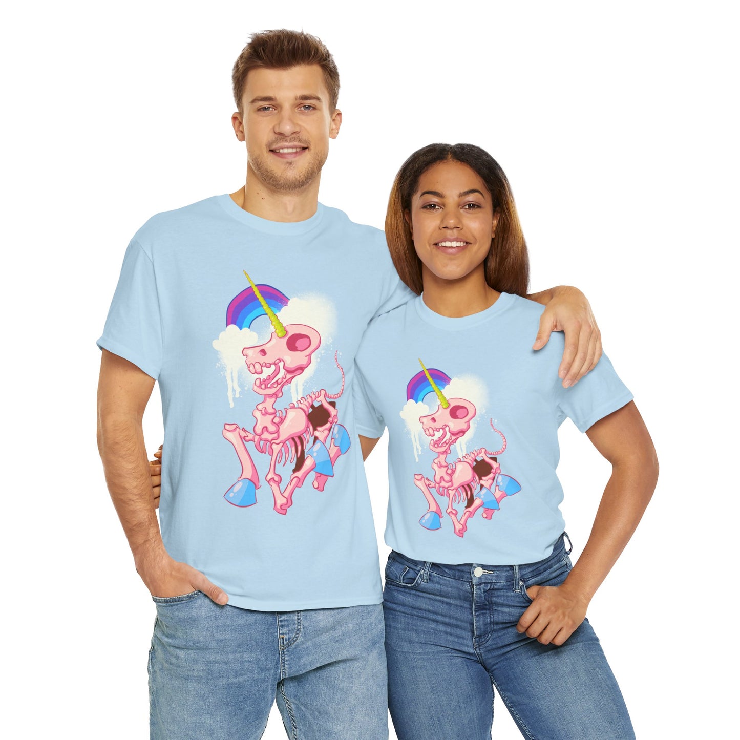 Unicorn Skeleton 2 Unisex Heavy Cotton Tee