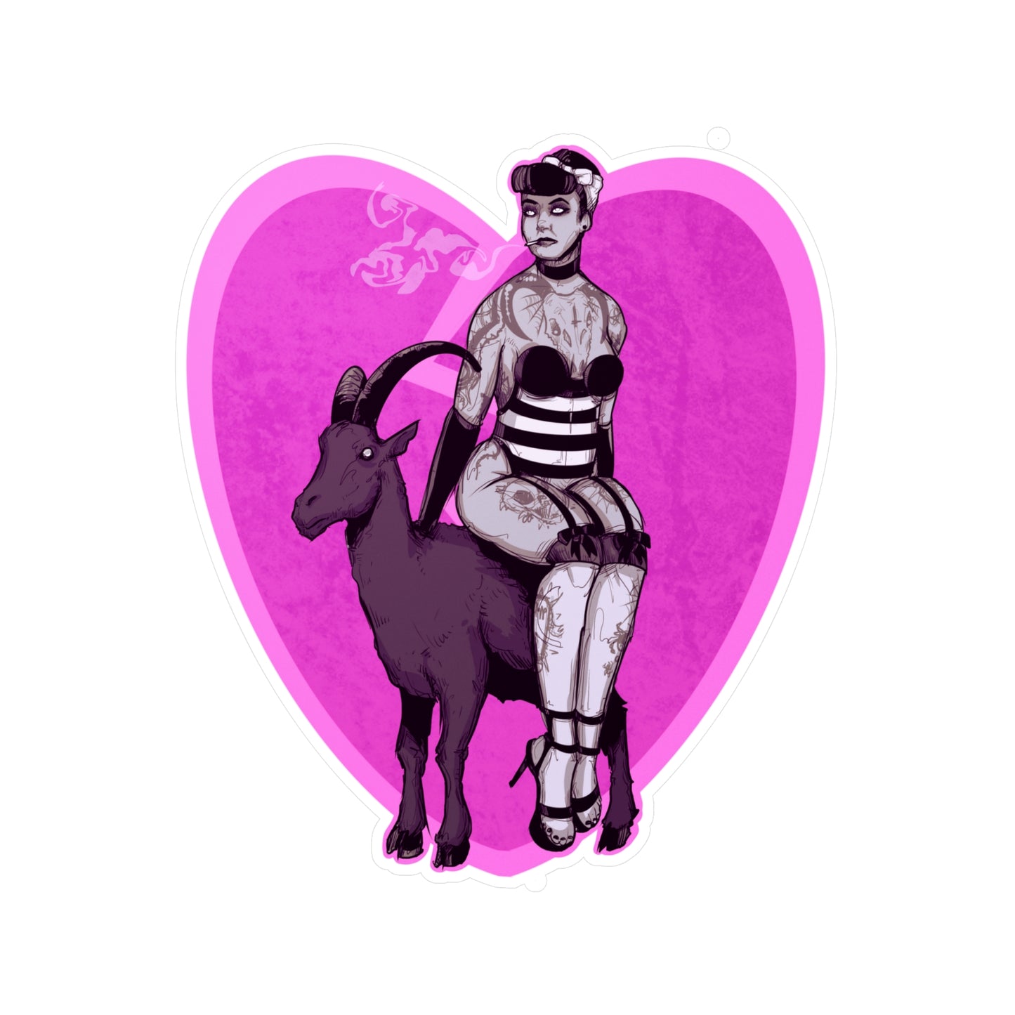 Goth Pinup Kiss-Cut Vinyl Decal