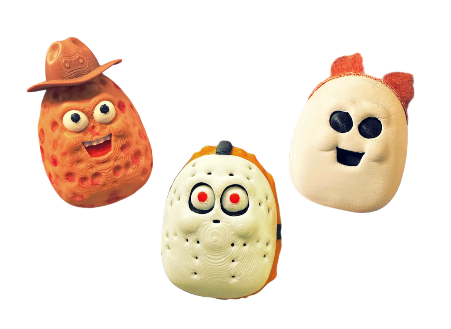 Horror Nugget Buddies Fridge Magnets 3D Print 3 Pack