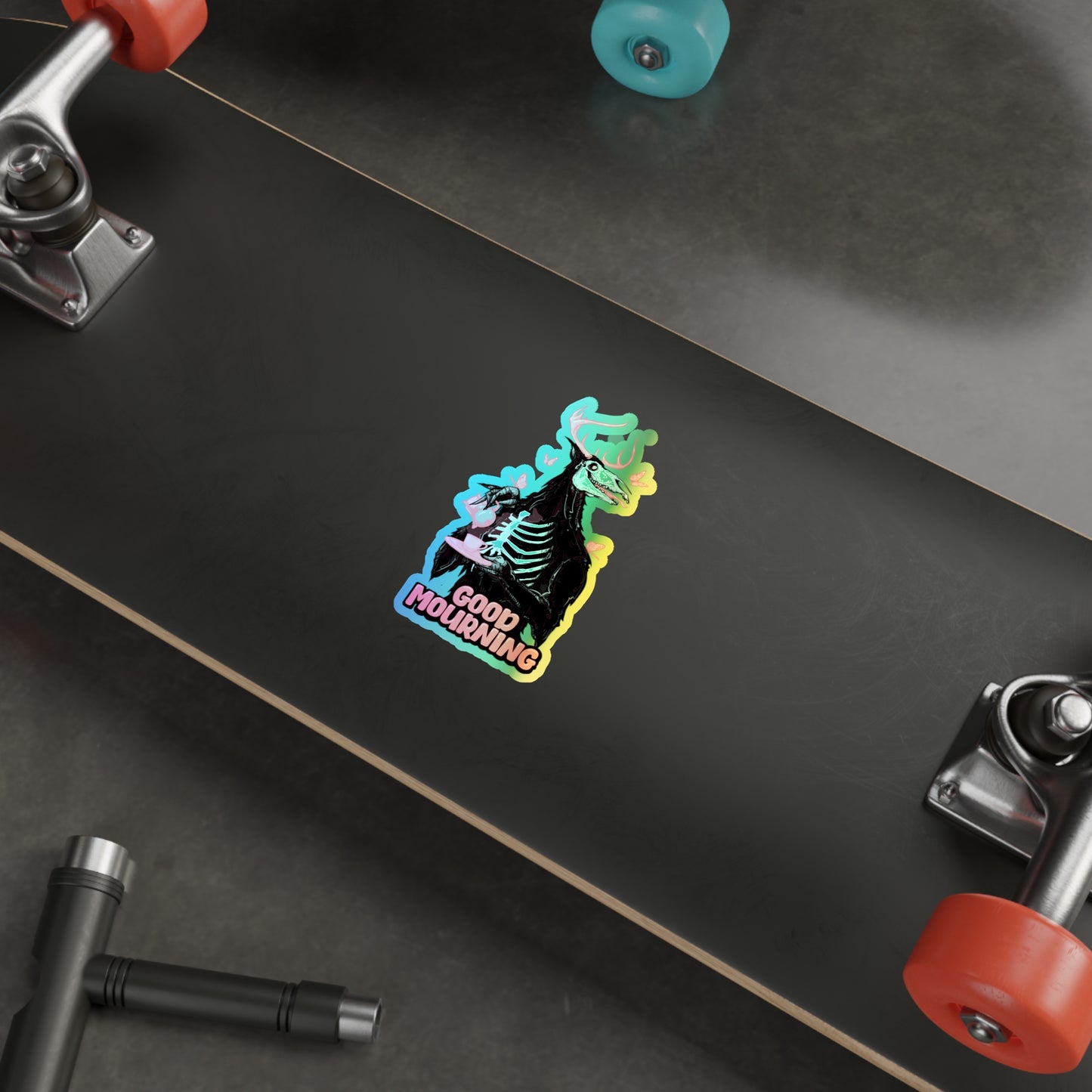 Good Mourning Holographic Die-cut Stickers