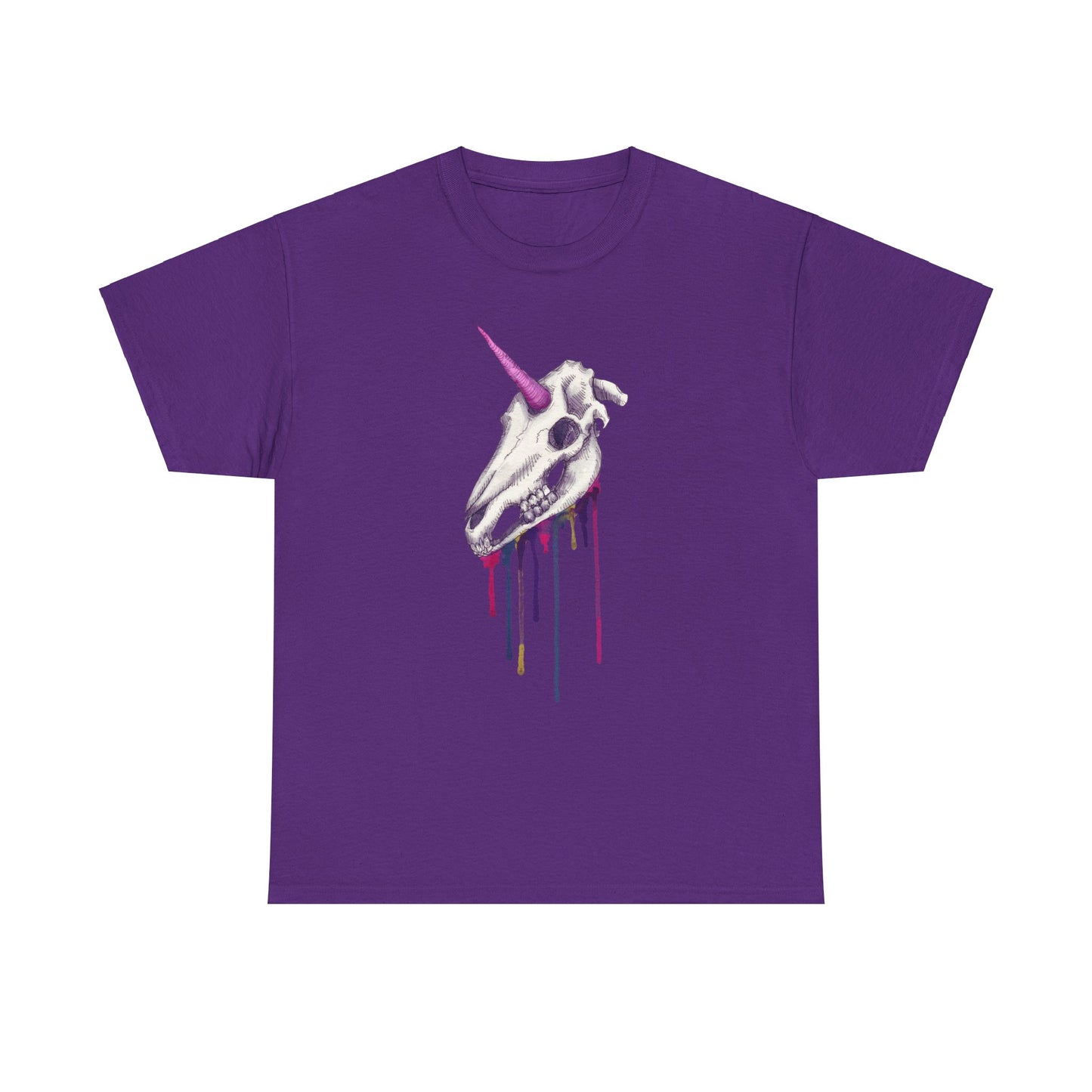 Unicorn Skull Unisex Heavy Cotton Tee