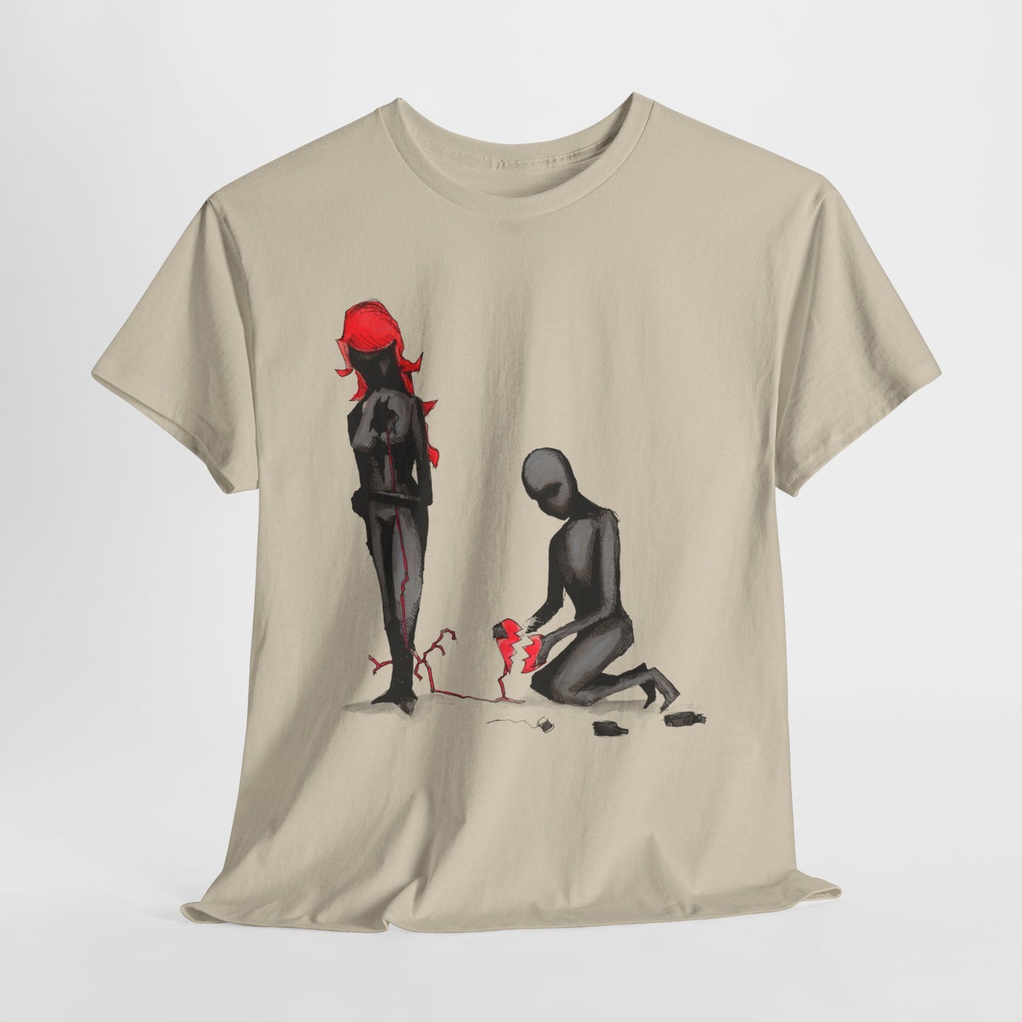 Elastic Heart Unisex Heavy Cotton Tee