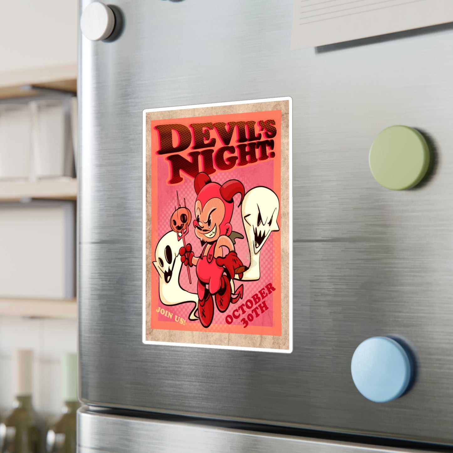 Devil's Night Kiss-Cut Vinyl Decal