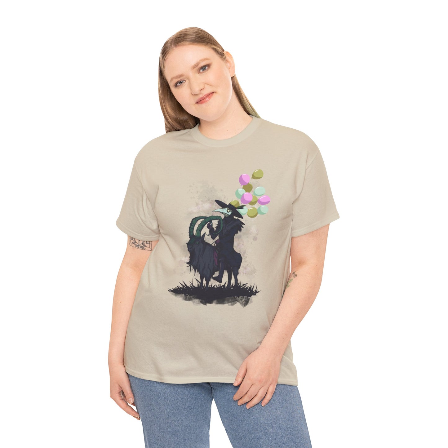 Plague Doctor Balloons Unisex Heavy Cotton Tee