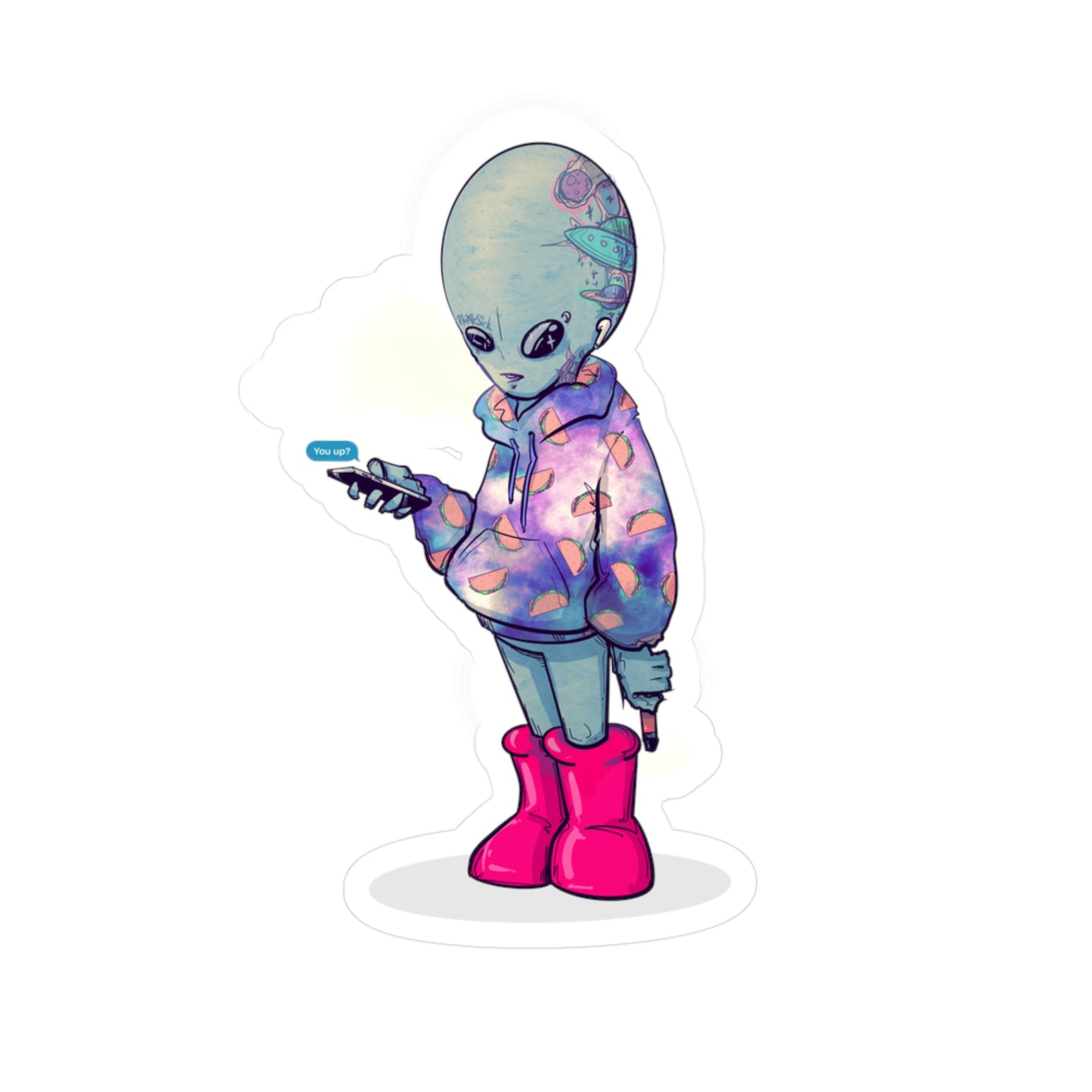 Earth Alien Kiss-Cut Vinyl Decal