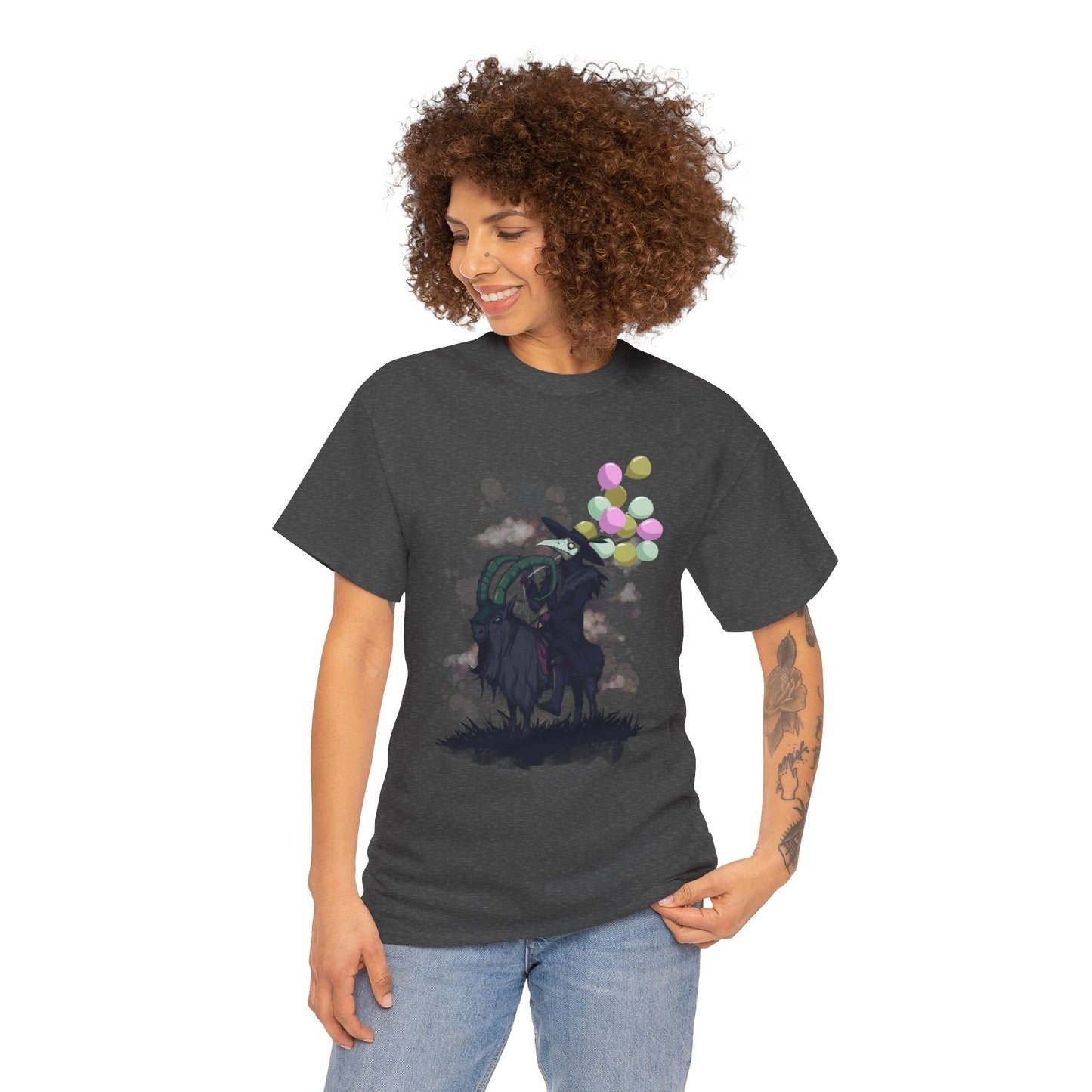 Plague Doctor Balloons Unisex Heavy Cotton Tee