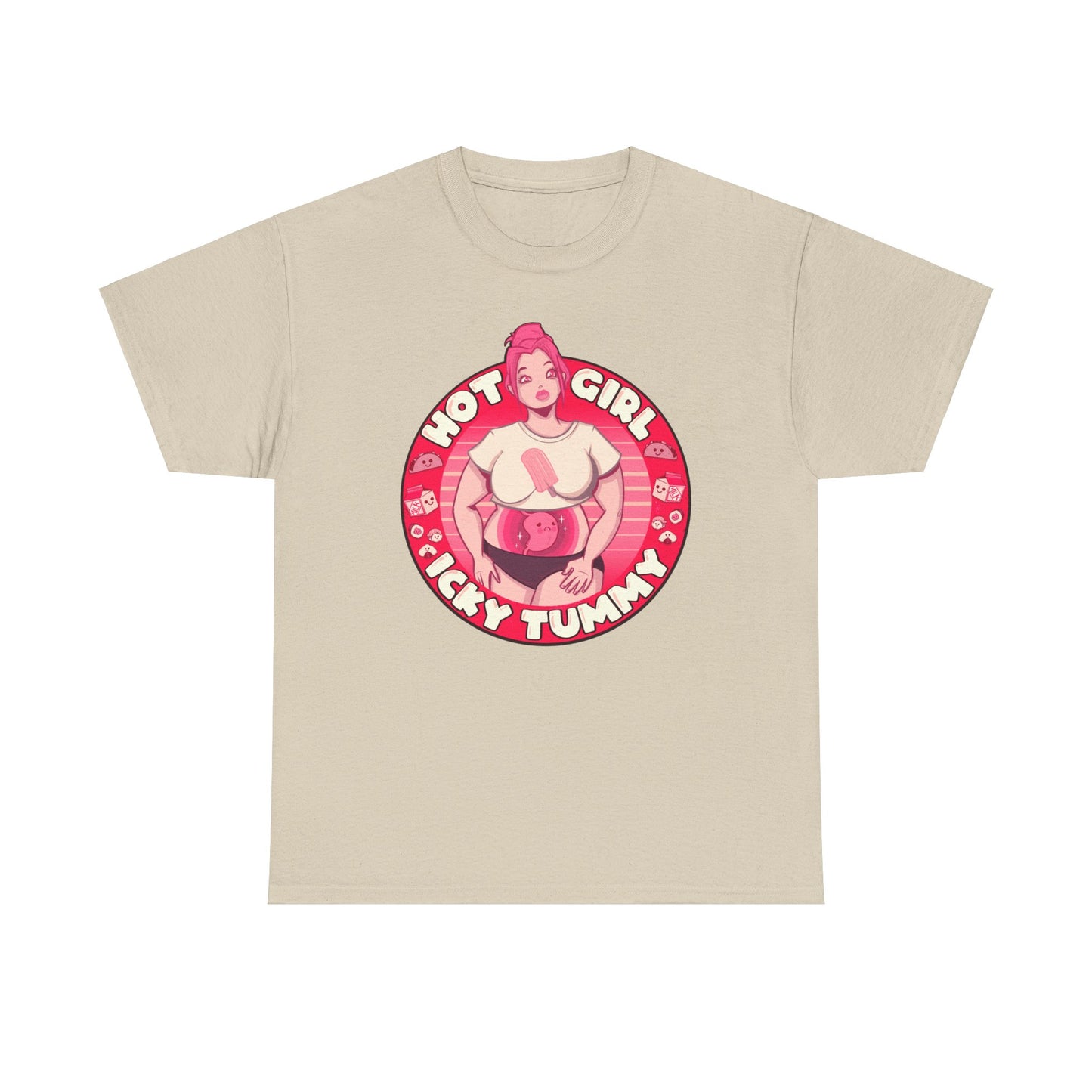 Hot Girl Icky Tummy Unisex Heavy Cotton Tee