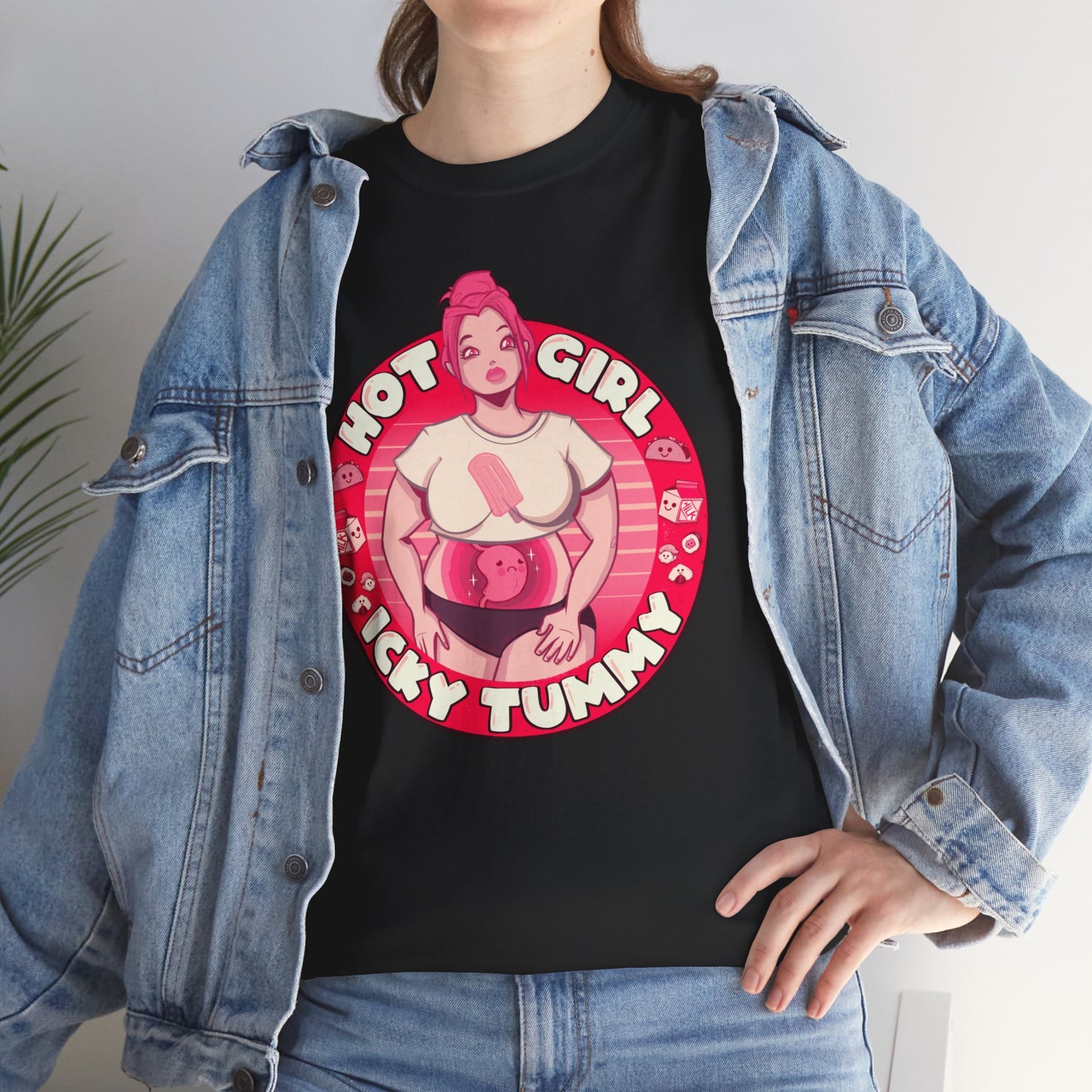 Hot Girl Icky Tummy Unisex Heavy Cotton Tee