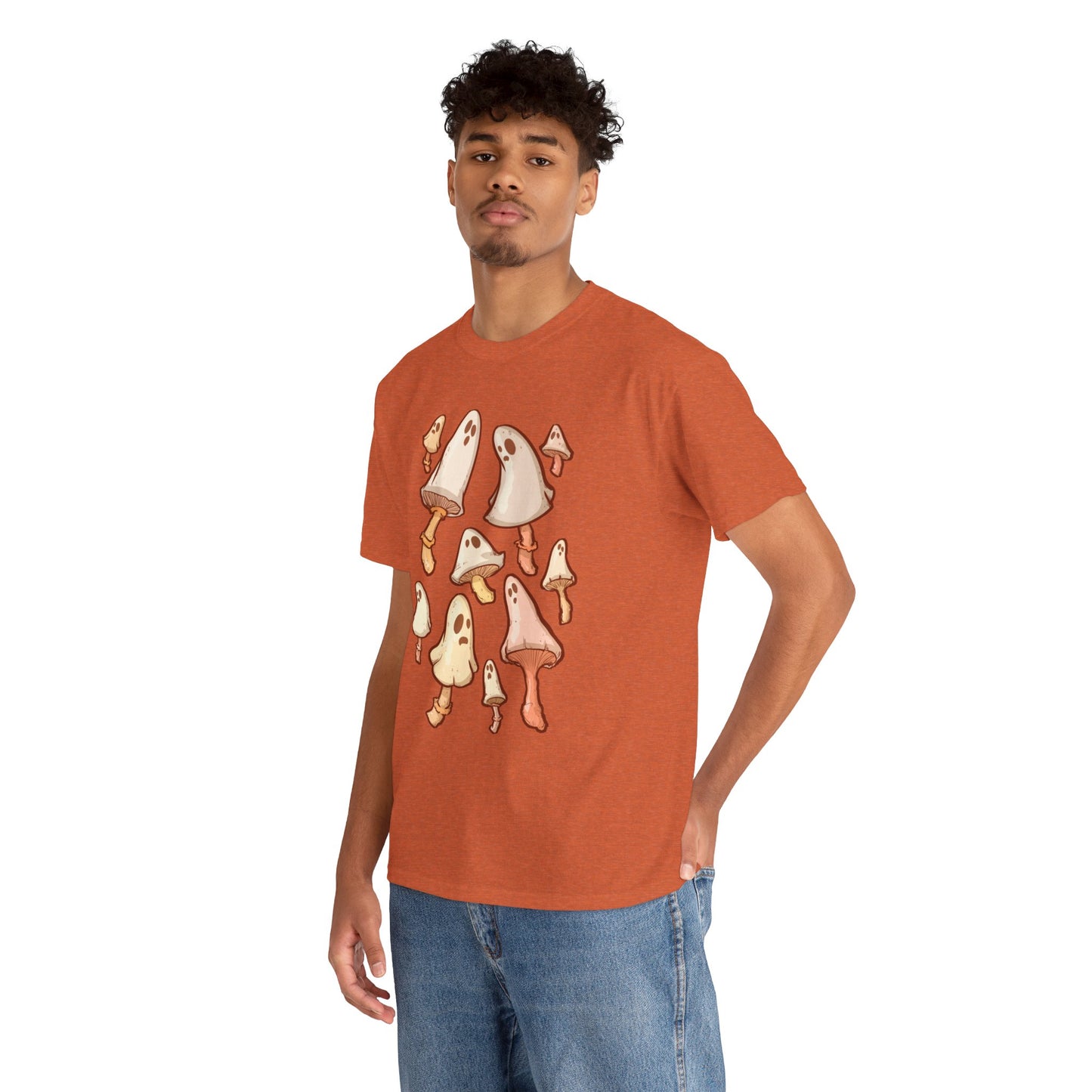 Spooky Mushrooms Unisex Heavy Cotton Tee