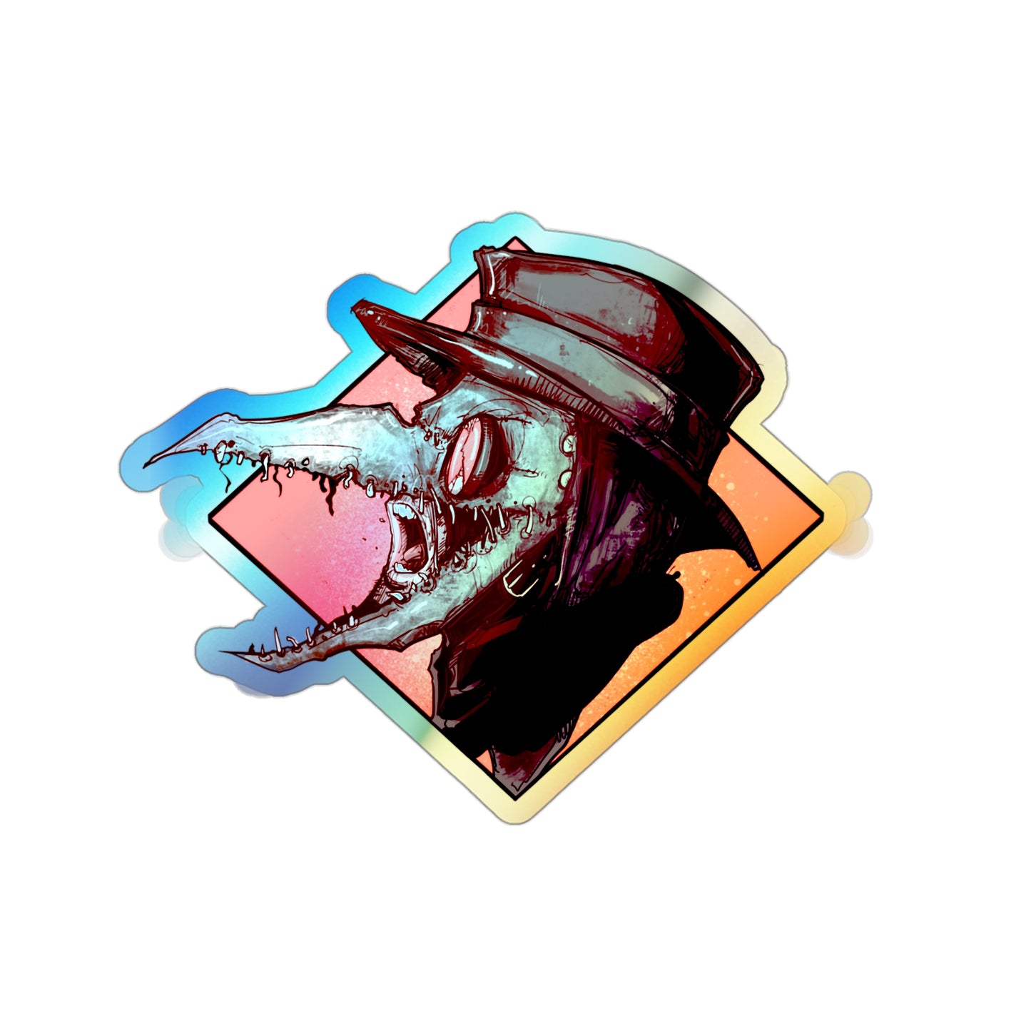 Sick & Tired Holographic Die-cut Stickers