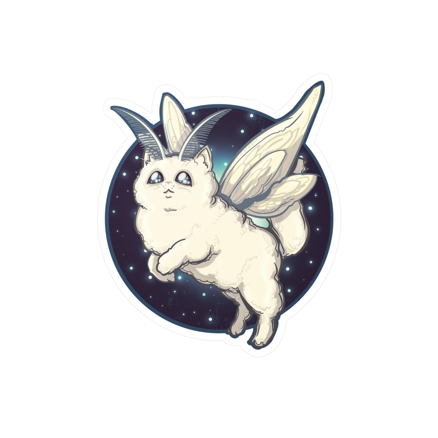 Kitty Moth Kiss-Cut Vinyl Decal