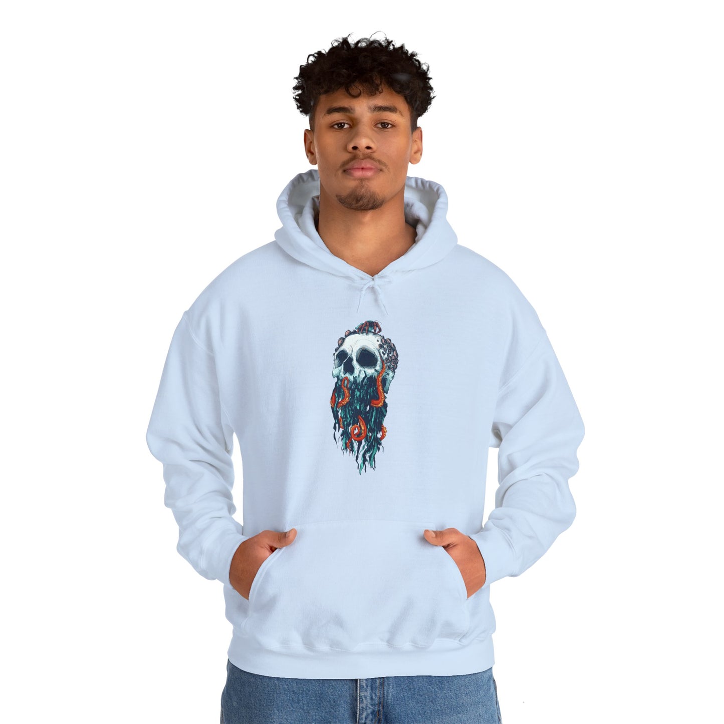 Elemental Skull Ocean Unisex Heavy Blend Hooded Sweatshirt