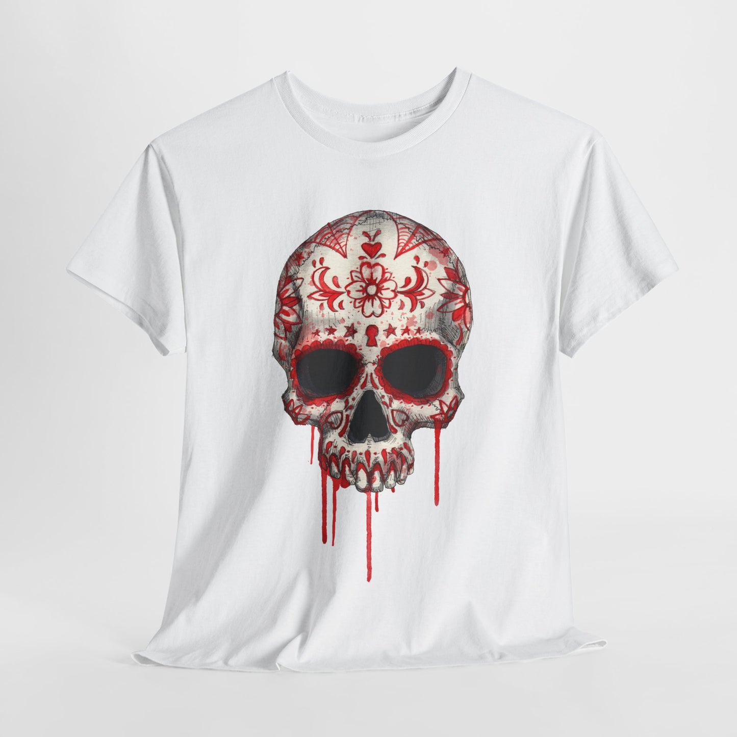 Blood Skull Unisex Heavy Cotton Tee
