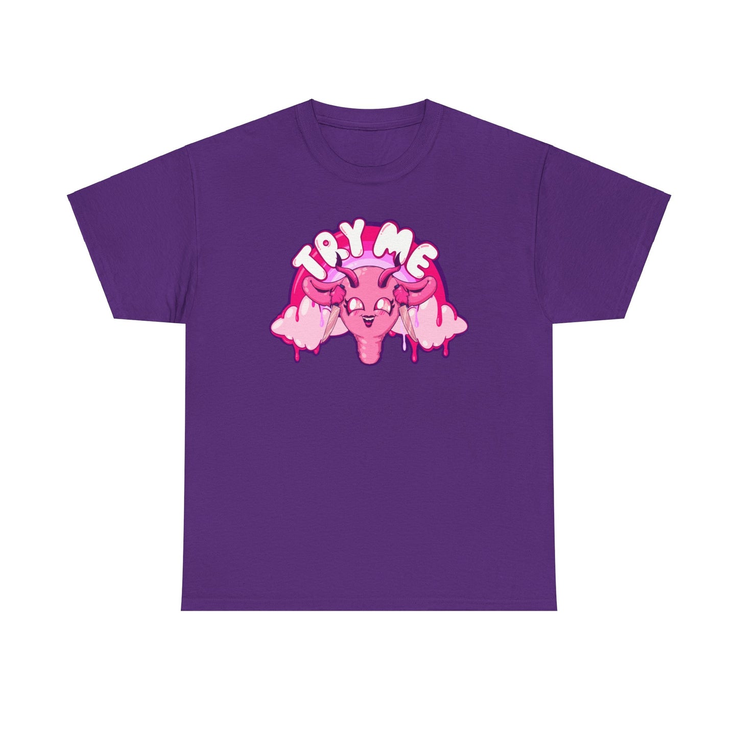 Try Me Uterus Unisex Heavy Cotton Tee
