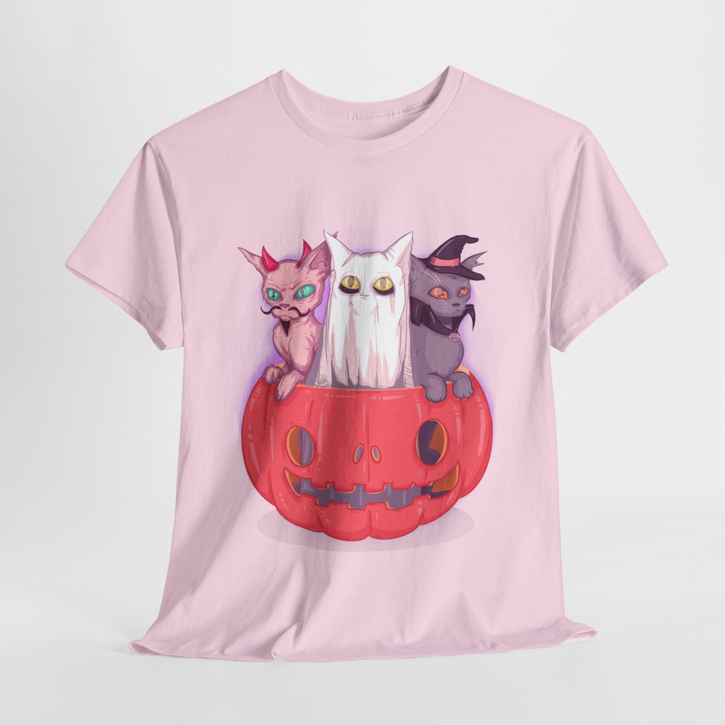 Meow-lloween Unisex Heavy Cotton Tee