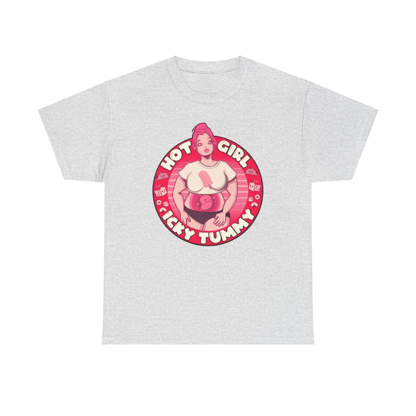 Hot Girl Icky Tummy Unisex Heavy Cotton Tee