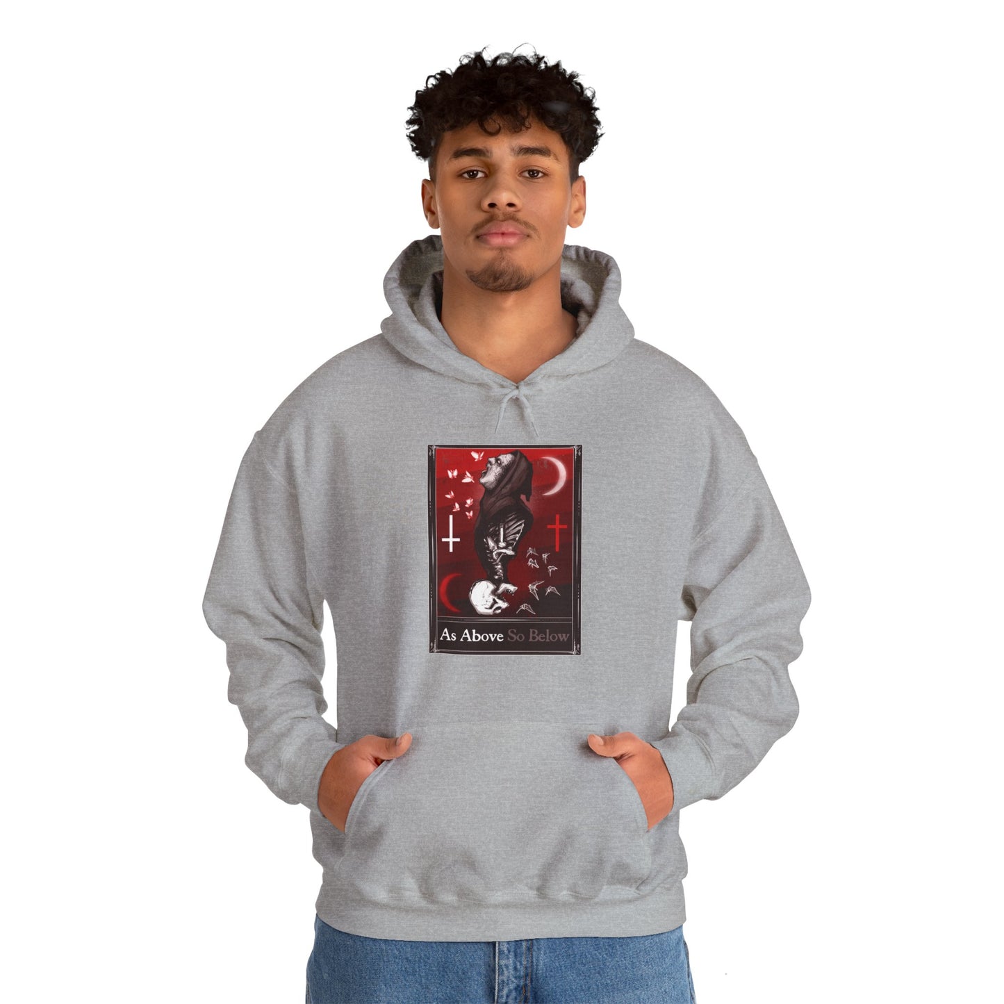 As Above So Below Tarot Unisex Heavy Blend Hooded Sweatshirt