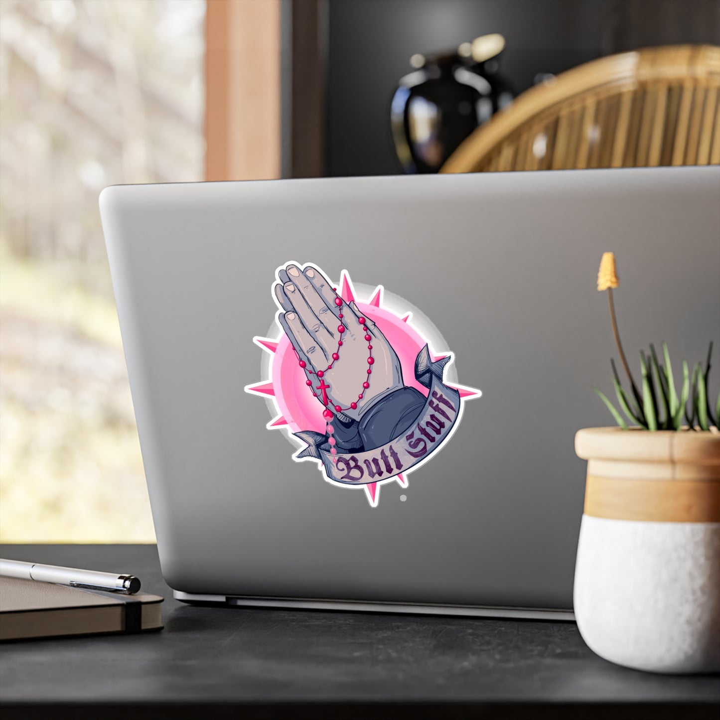 Rosary Anal Beads Kiss-Cut Vinyl Decal