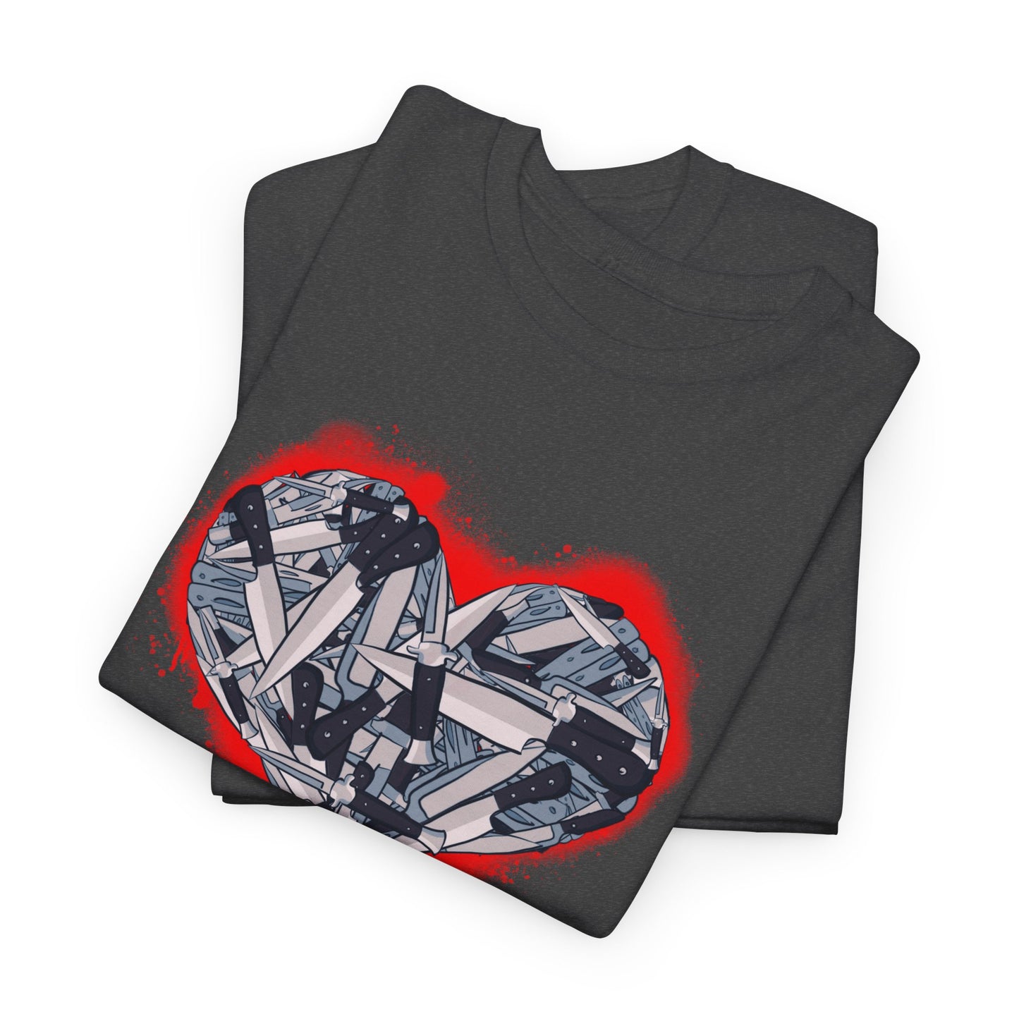Knife Heart Unisex Heavy Cotton Tee