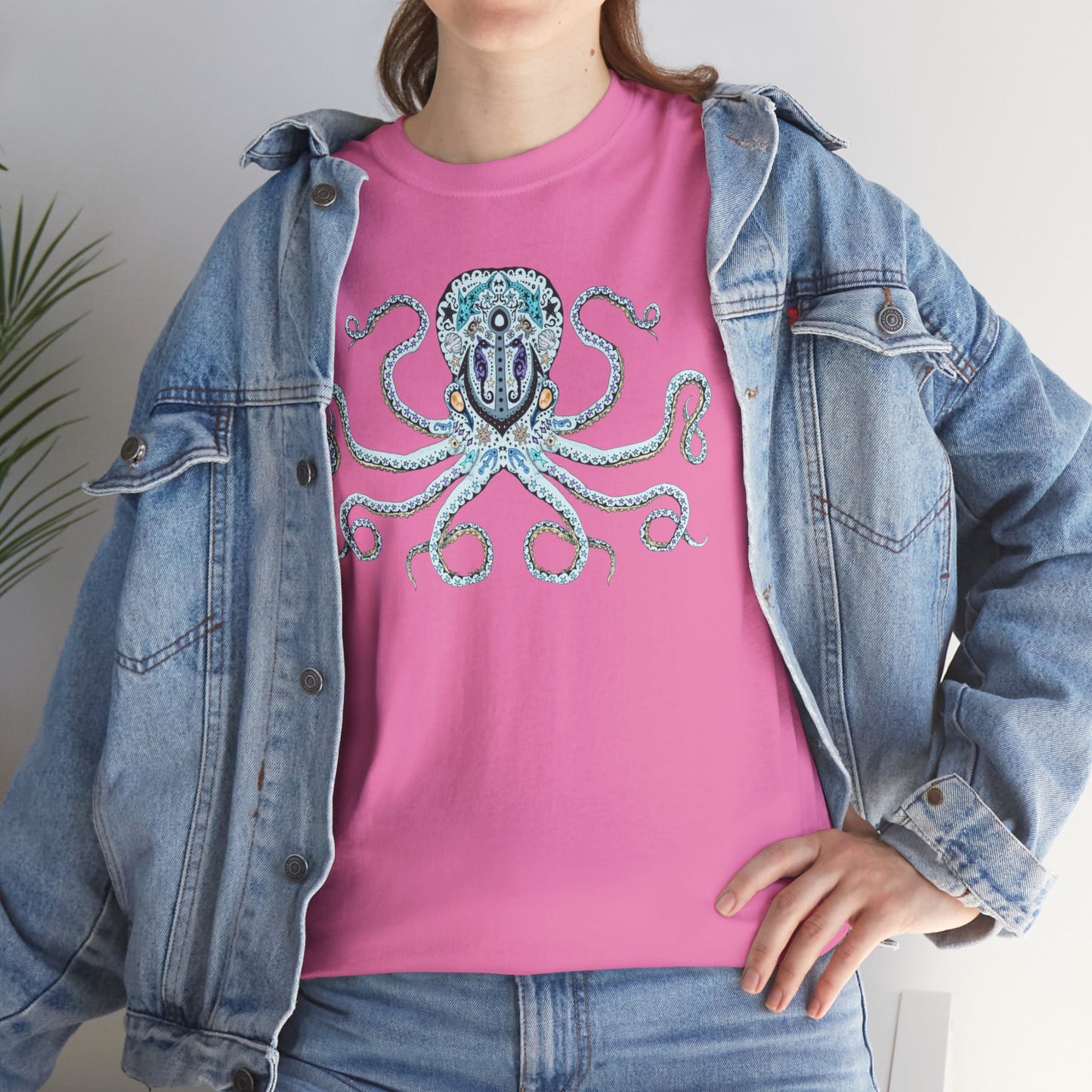 Octopus Sugar Skull Unisex Heavy Cotton Tee