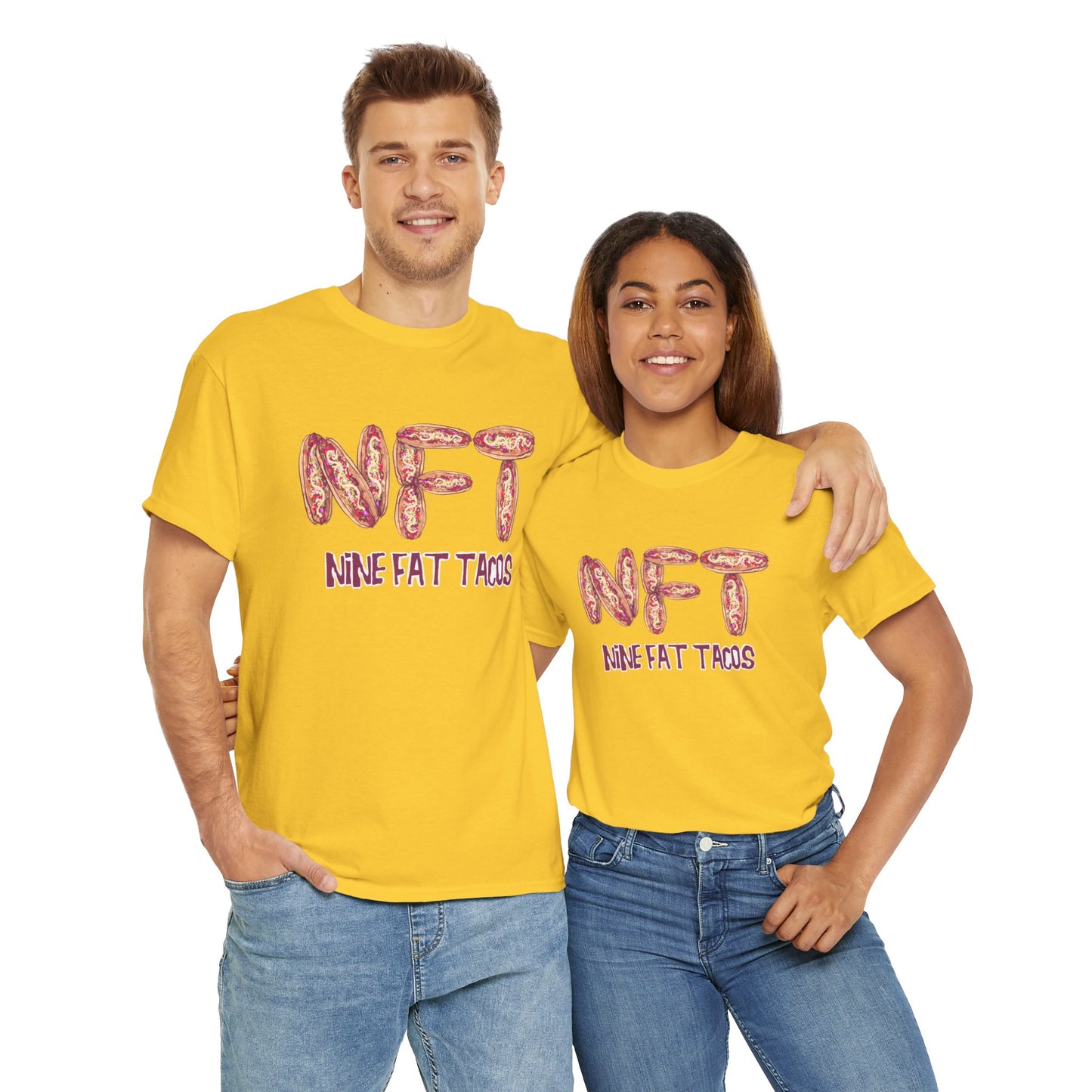 Nine Fat Tacos Unisex Heavy Cotton Tee