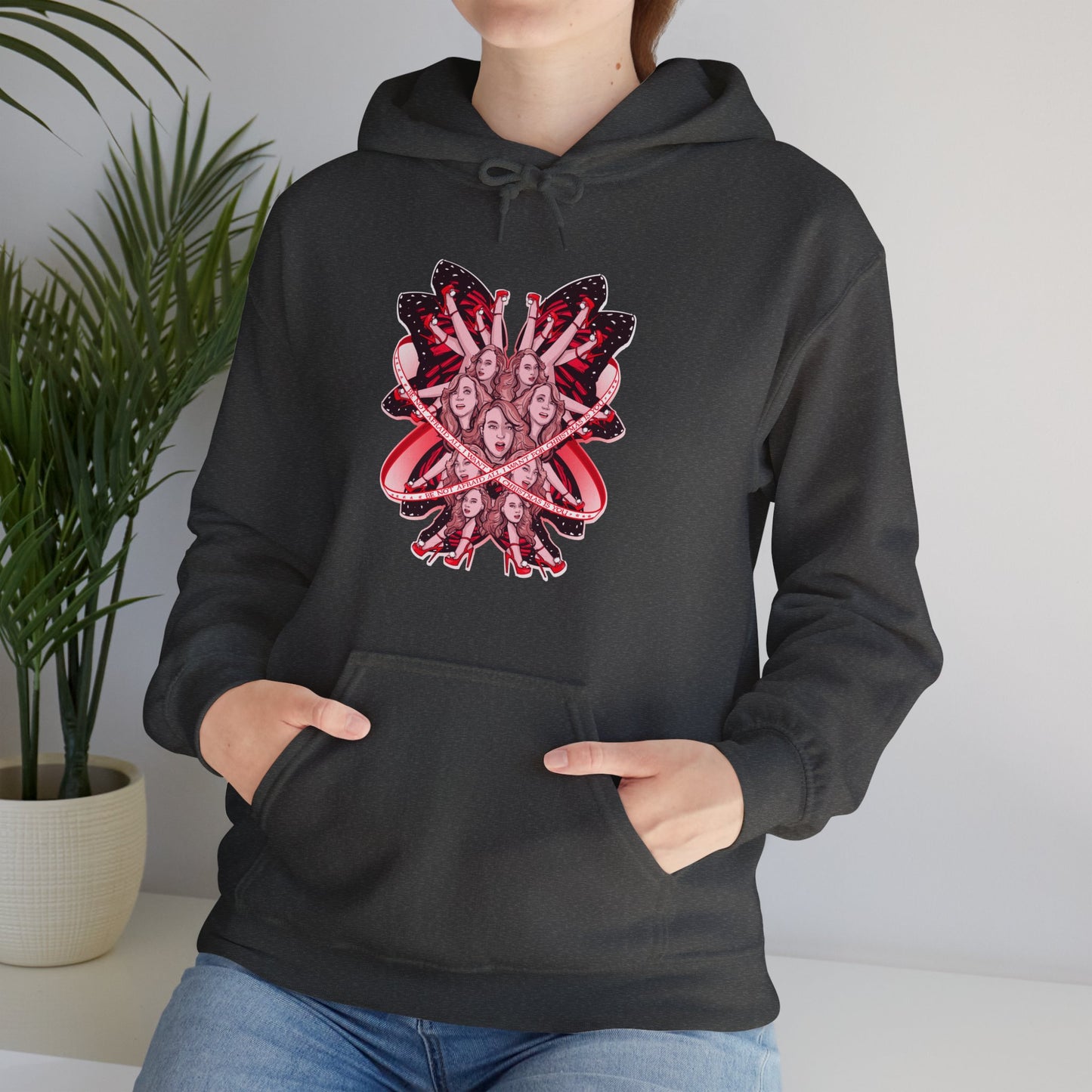 Biblically Accurate Christmas Woman Unisex Heavy Blend Hooded Sweatshirt