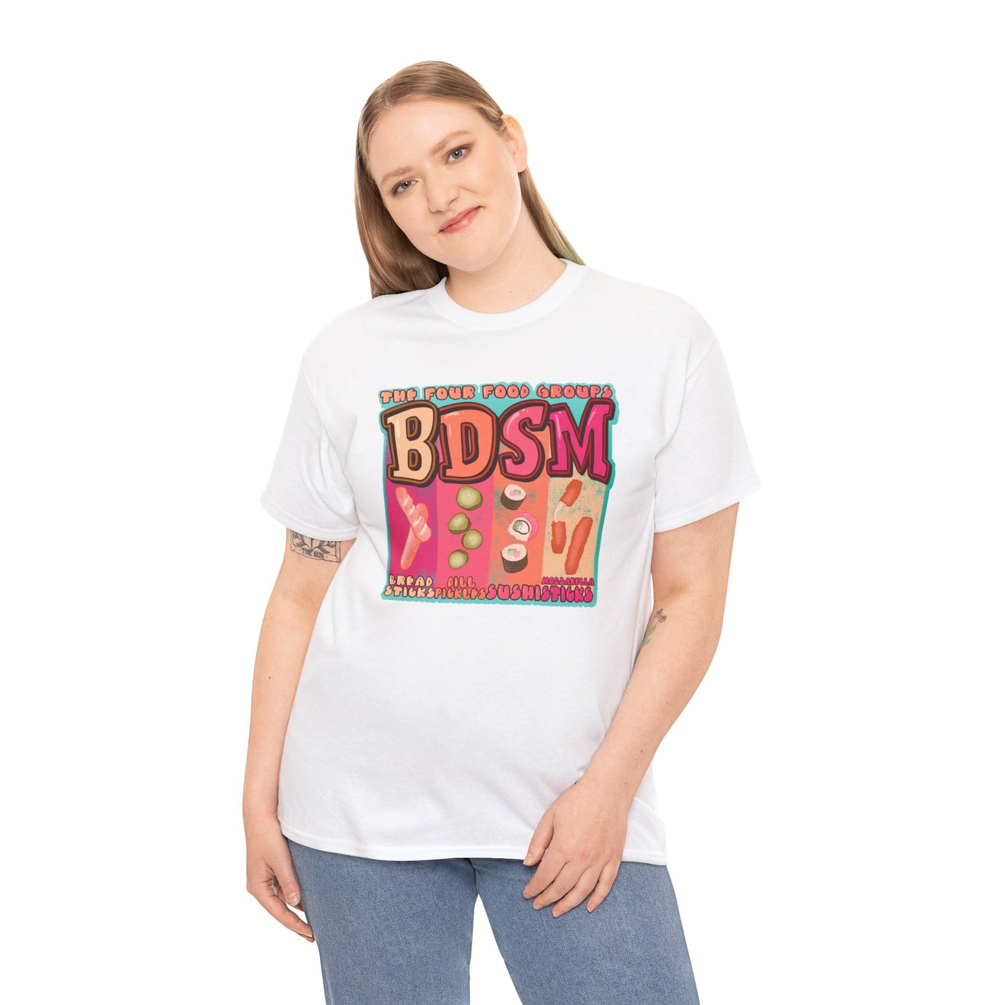 Four Food Groups Unisex Heavy Cotton Tee