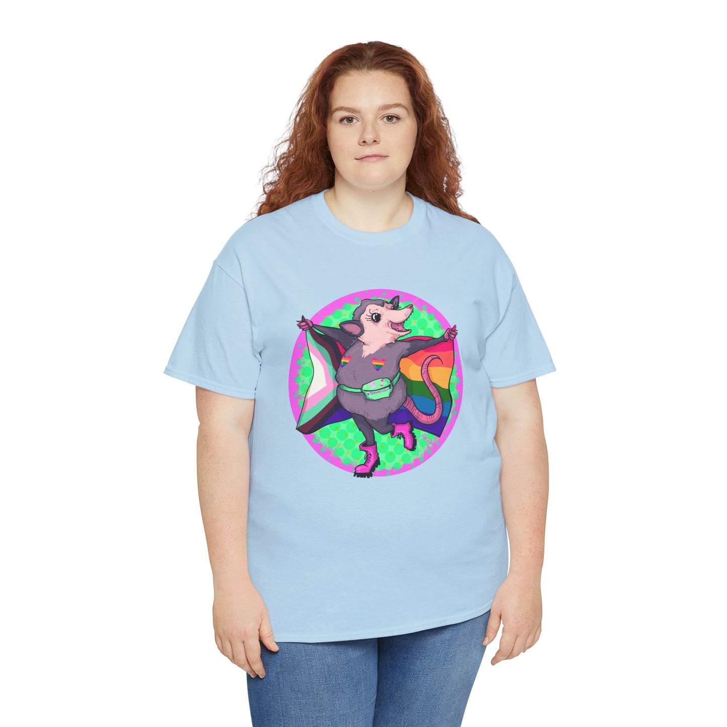 Pride Opossum Unisex Heavy Cotton Tee