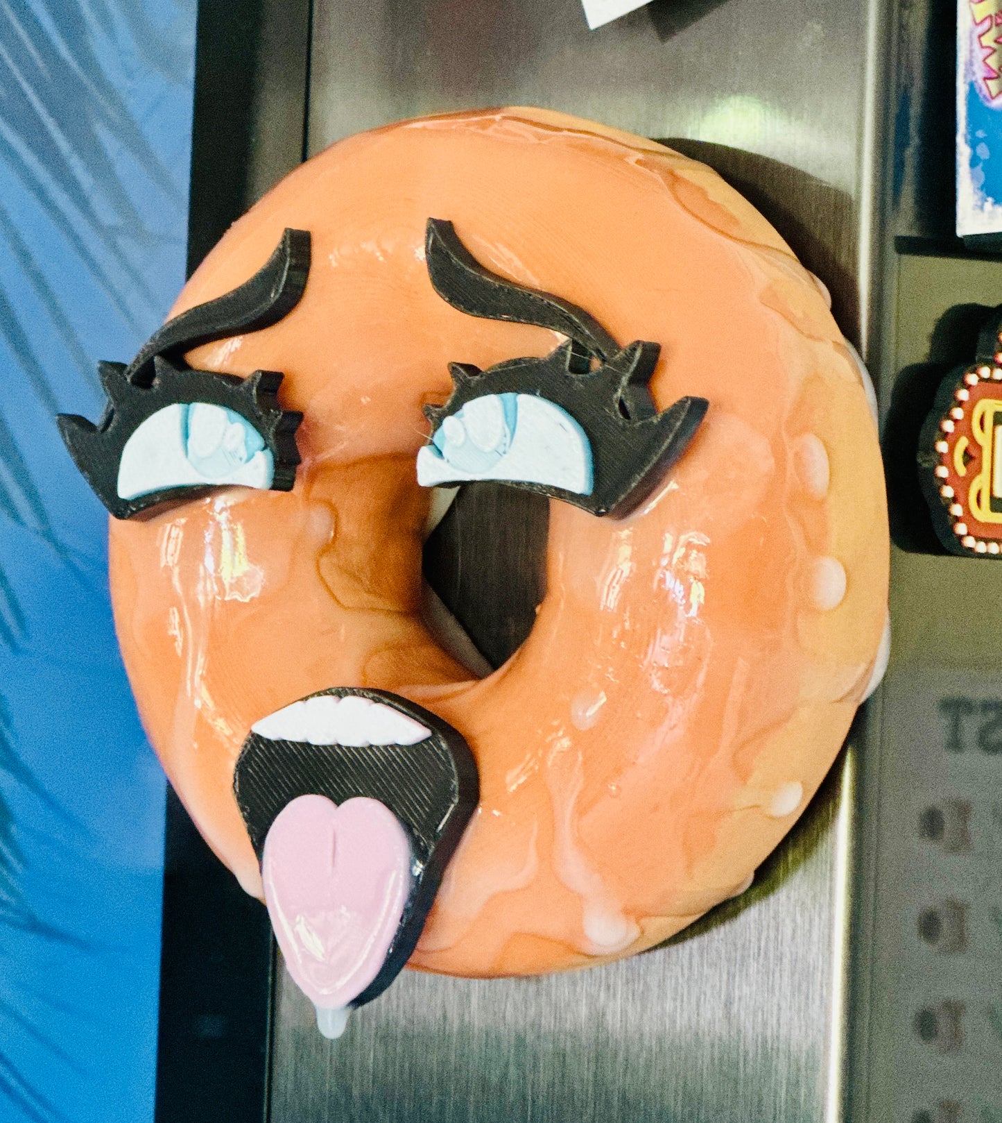 Glazed Donut 3D Print Resin Fridge Magnet