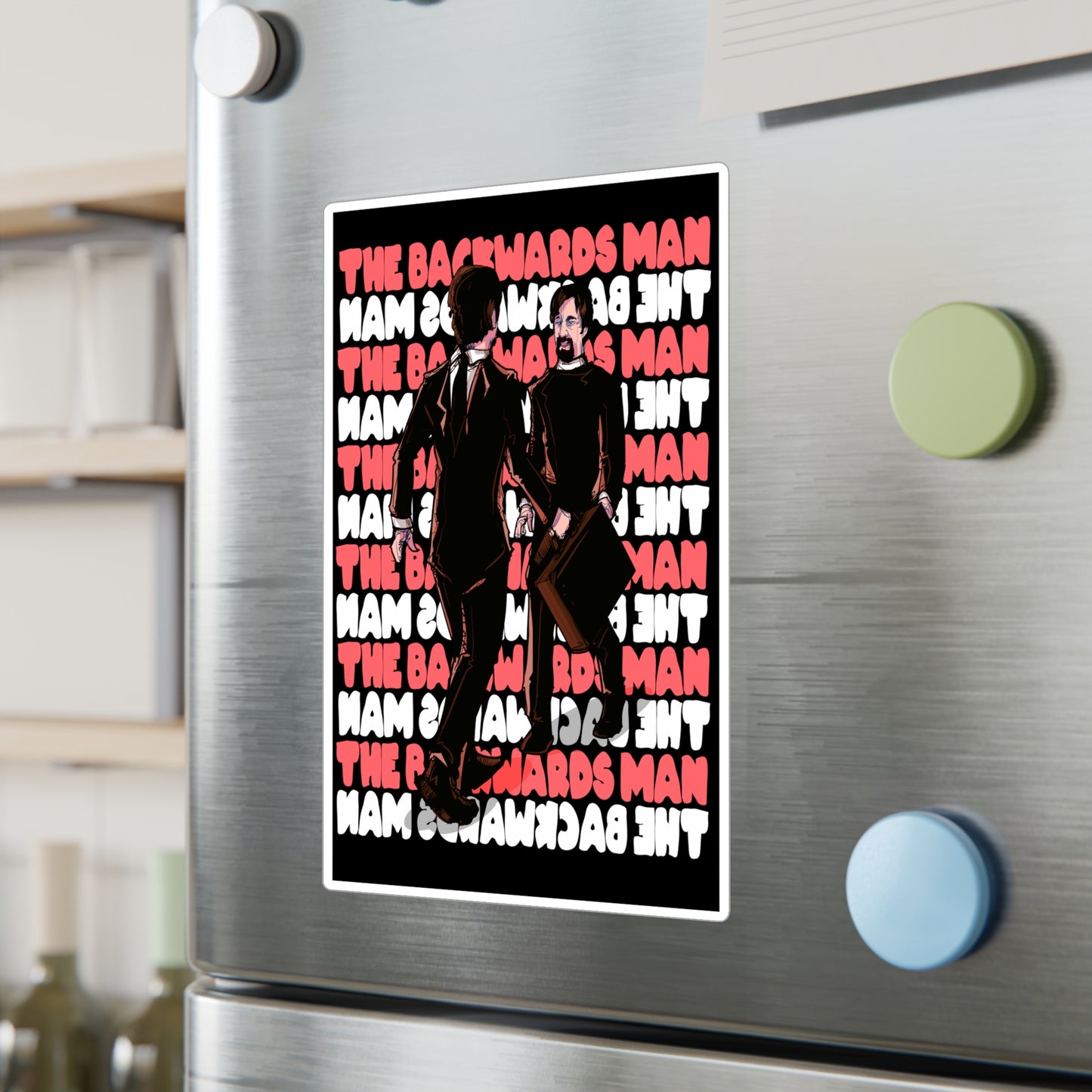 The Backwards Man Kiss-Cut Vinyl Decal