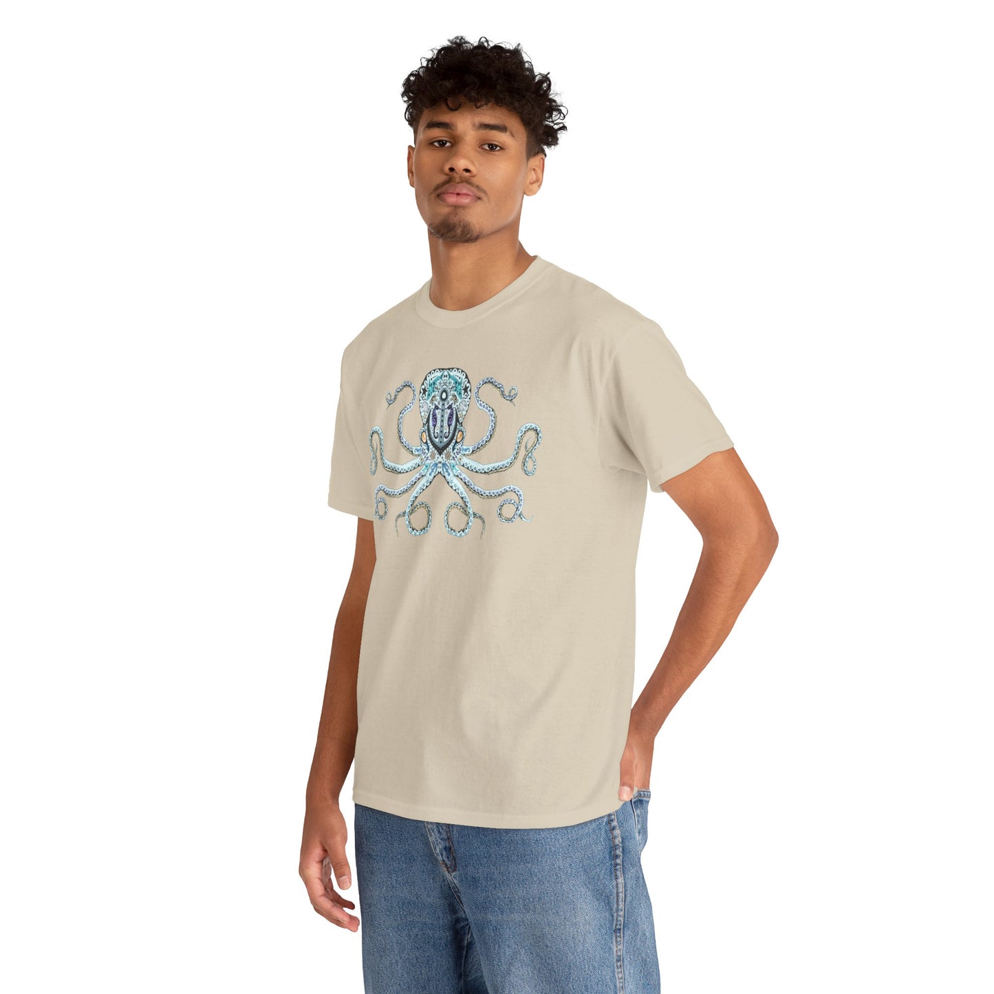 Octopus Sugar Skull Unisex Heavy Cotton Tee