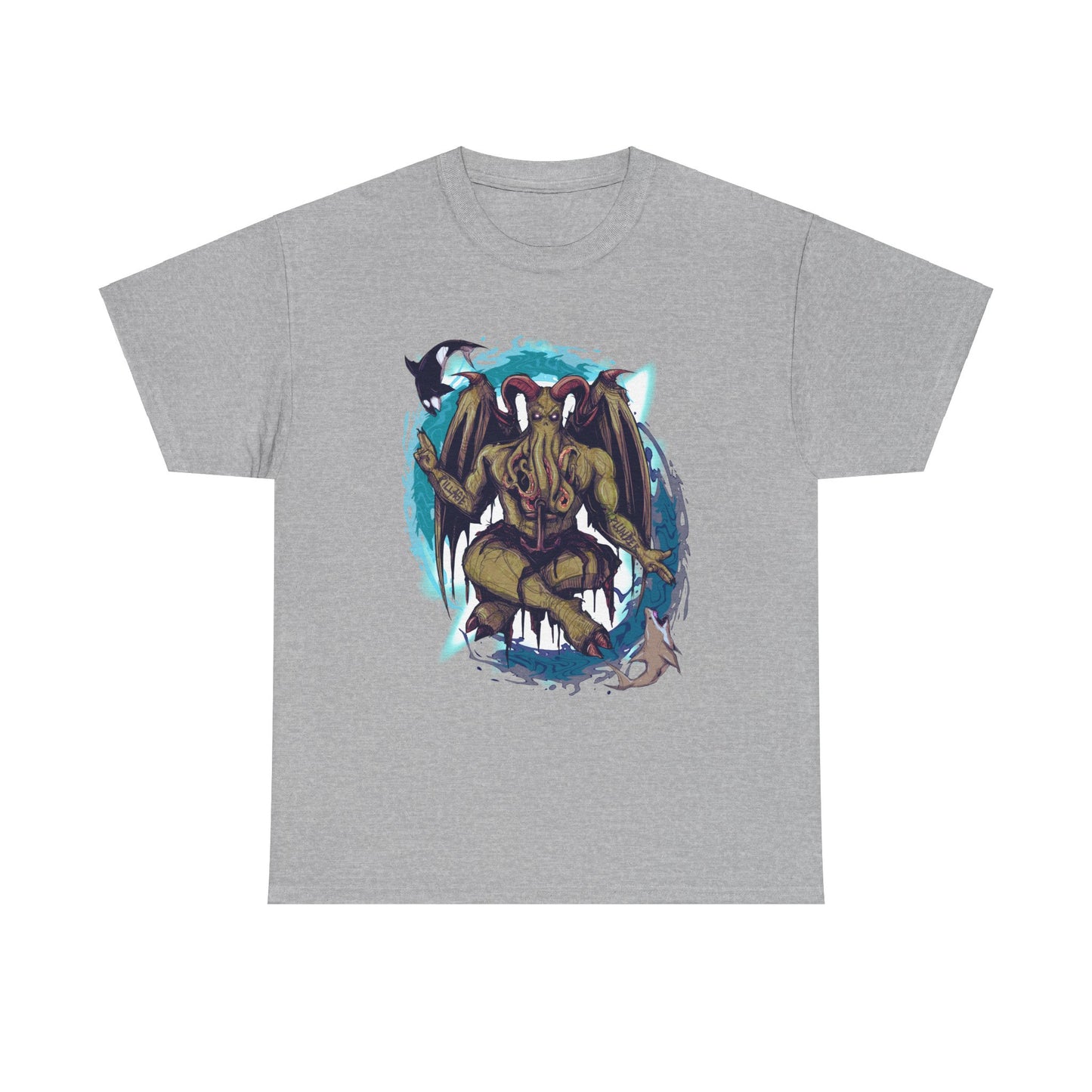 Baphomet Cthulhu Unisex Heavy Cotton Tee