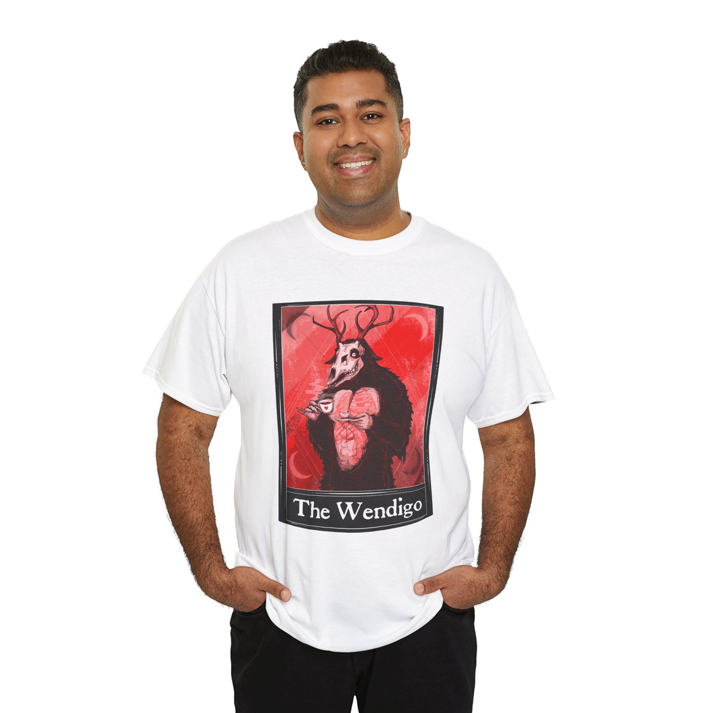 The Wendigo Tarot (Front & Back Print) Unisex Heavy Cotton Tee