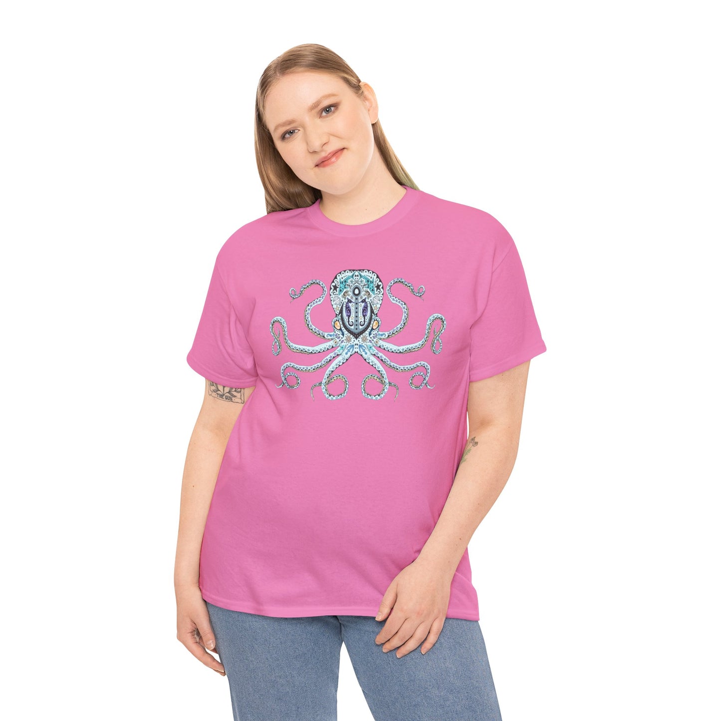 Octopus Sugar Skull Unisex Heavy Cotton Tee