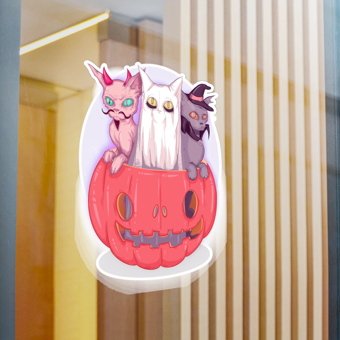 Meowloween Kiss-Cut Vinyl Decal