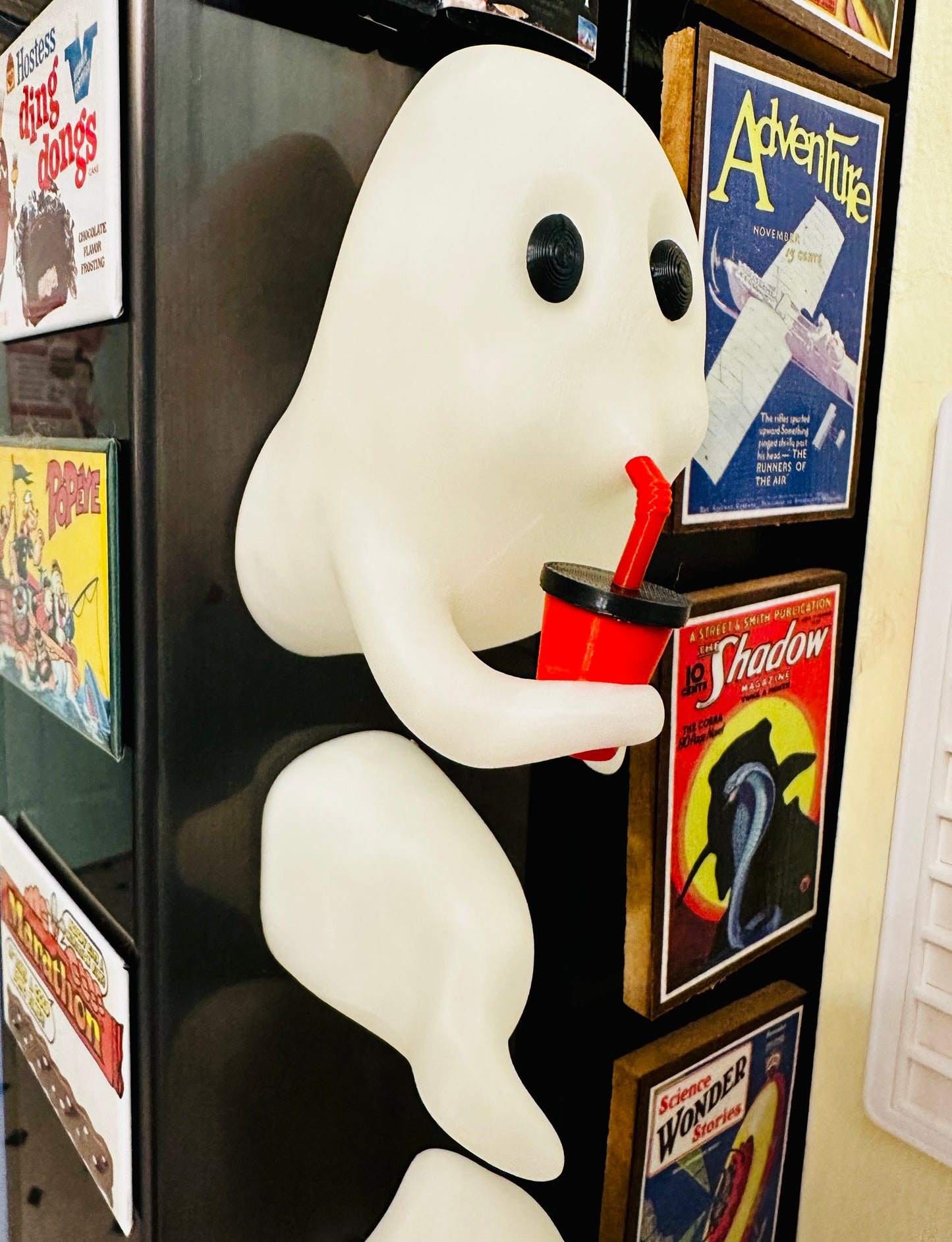 Fridge Frights Glow 3D Print Fridge Magnets (Cheeseburger & Soda Ghost)