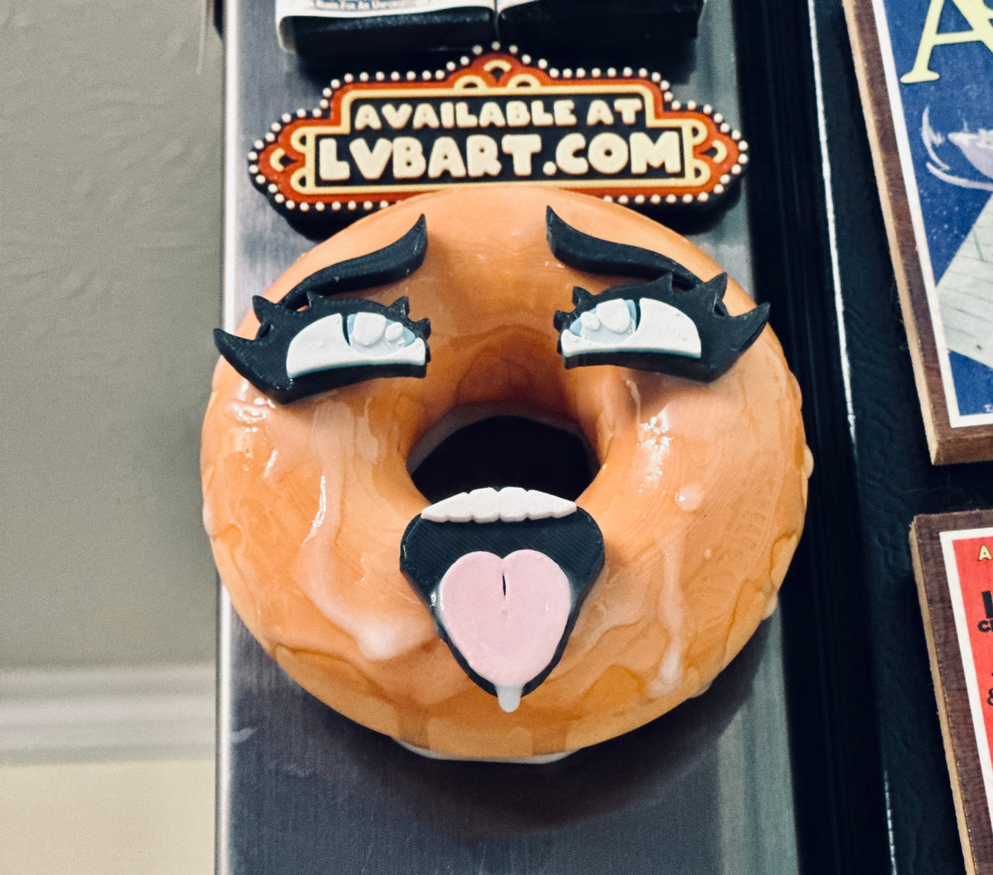 Glazed Donut 3D Print Resin Fridge Magnet