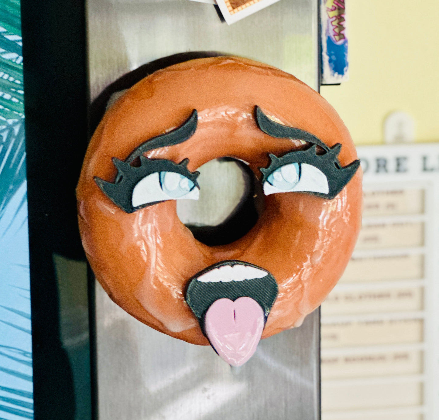 Glazed Donut 3D Print Resin Fridge Magnet