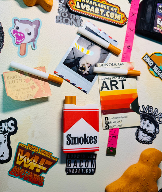 Smokes Cigarette Fridge Magnet 3D Print